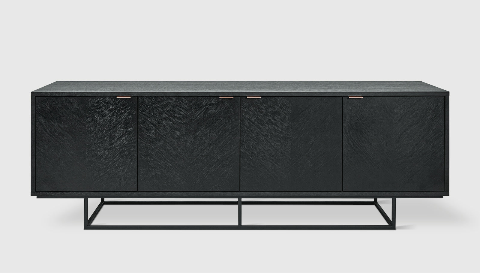 Myles Credenza Black Oak / BlackStorage Gus*  Black Oak Black  Four Hands, Mid Century Modern Furniture, Old Bones Furniture Company, Old Bones Co, Modern Mid Century, Designer Furniture, https://www.oldbonesco.com/