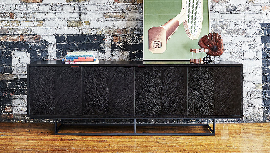 Myles Credenza Storage Gus*     Four Hands, Mid Century Modern Furniture, Old Bones Furniture Company, Old Bones Co, Modern Mid Century, Designer Furniture, https://www.oldbonesco.com/