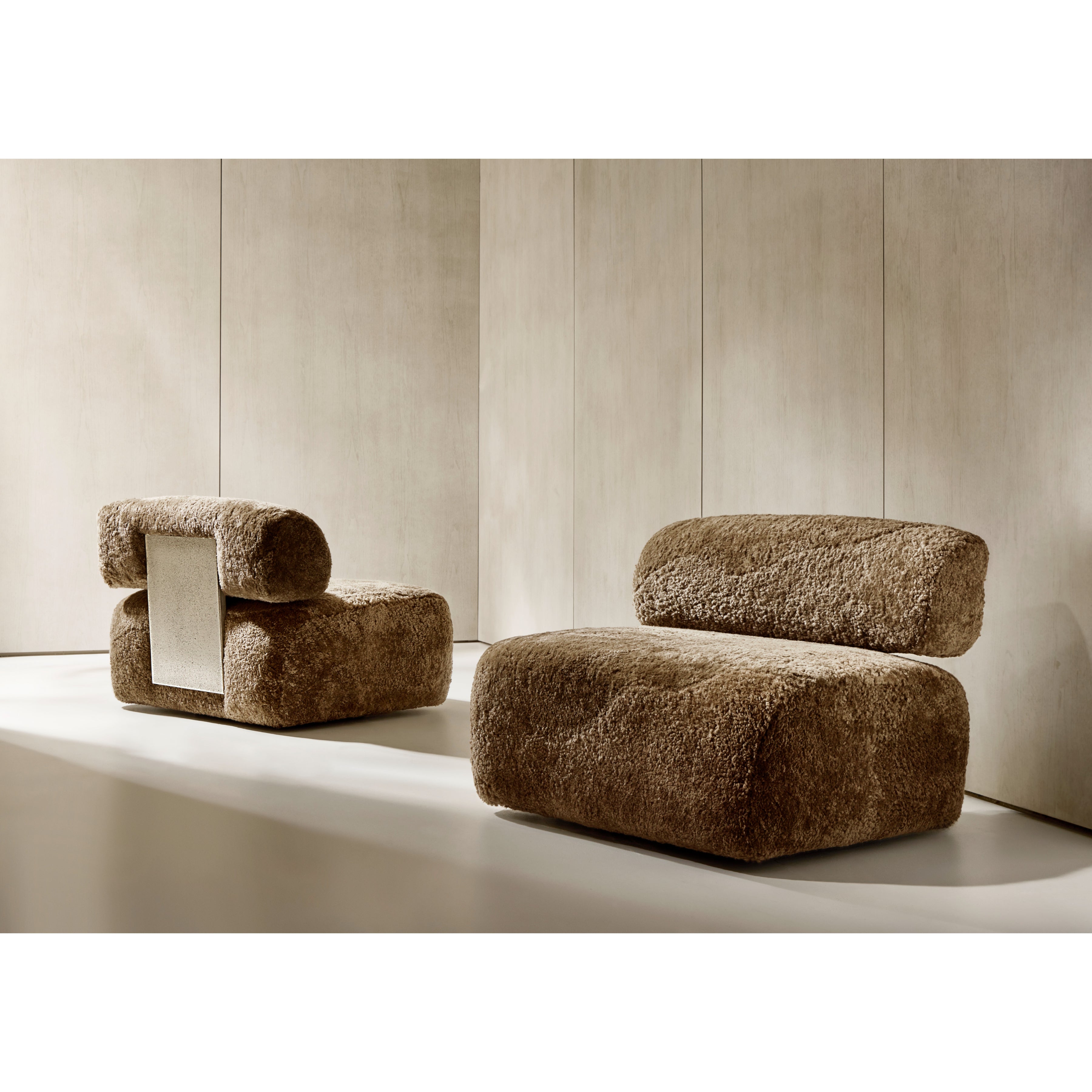 Paley Shearling Swivel Chair by Bernhardt