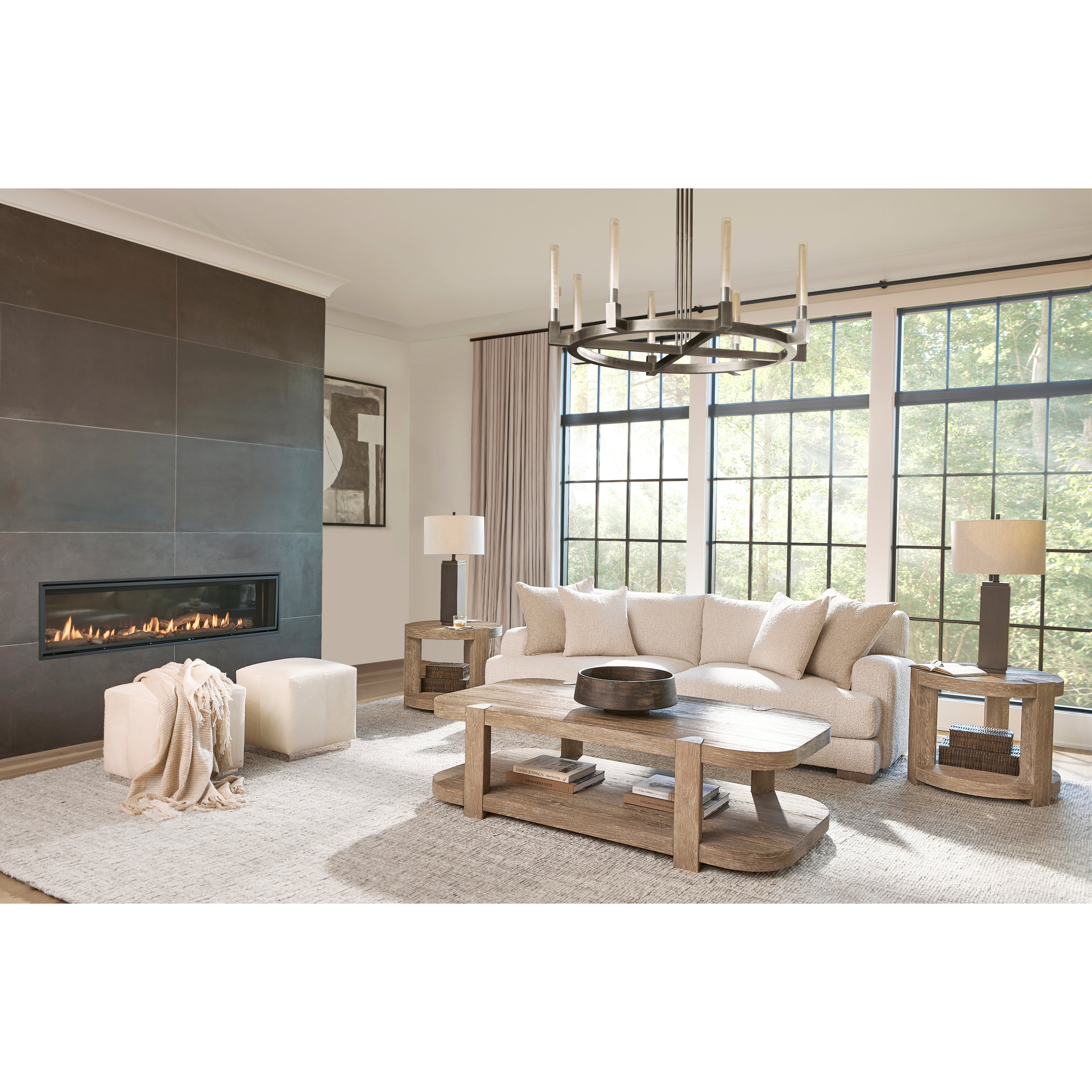 Aspen Fabric Ottoman by Bernhardt
