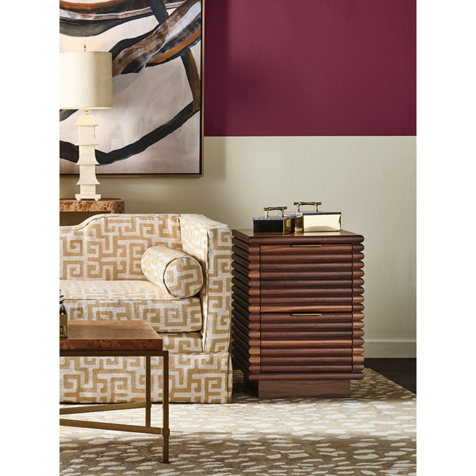 Nayla Two Drawer Side Table