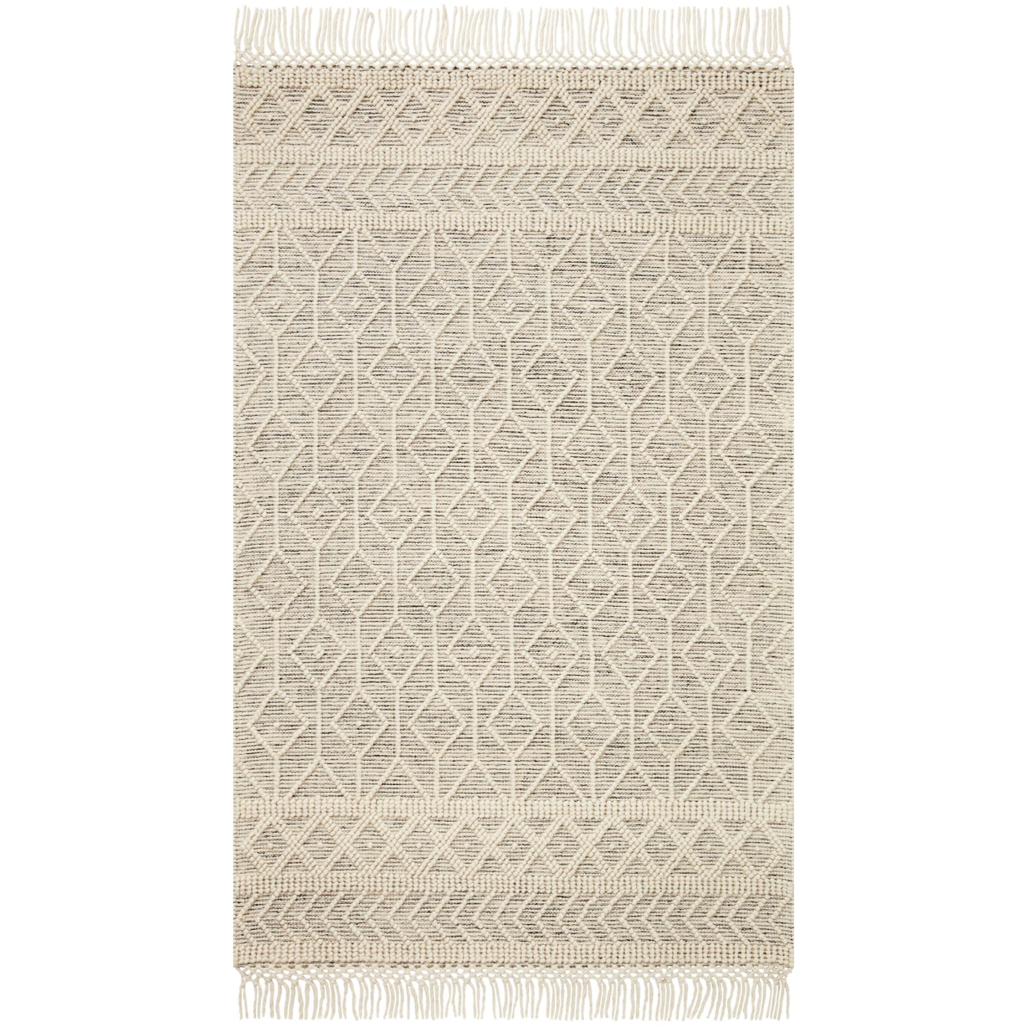 Loloi Noelle Ivory/Black 18" x 18" Sample Rug