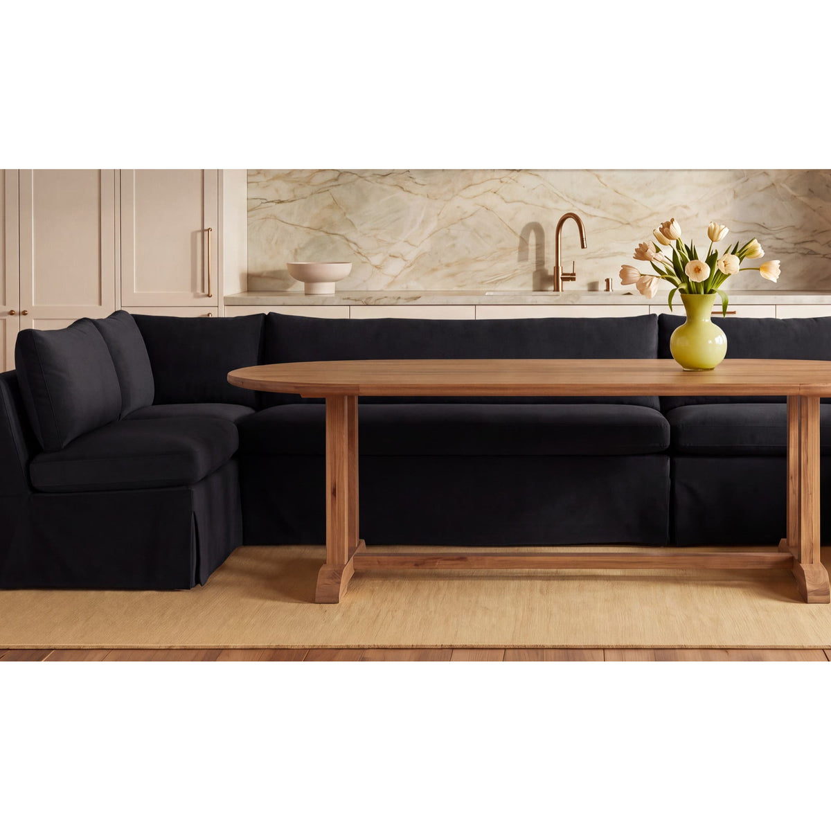 Fable Slipcover L-Shape Dining Banquette