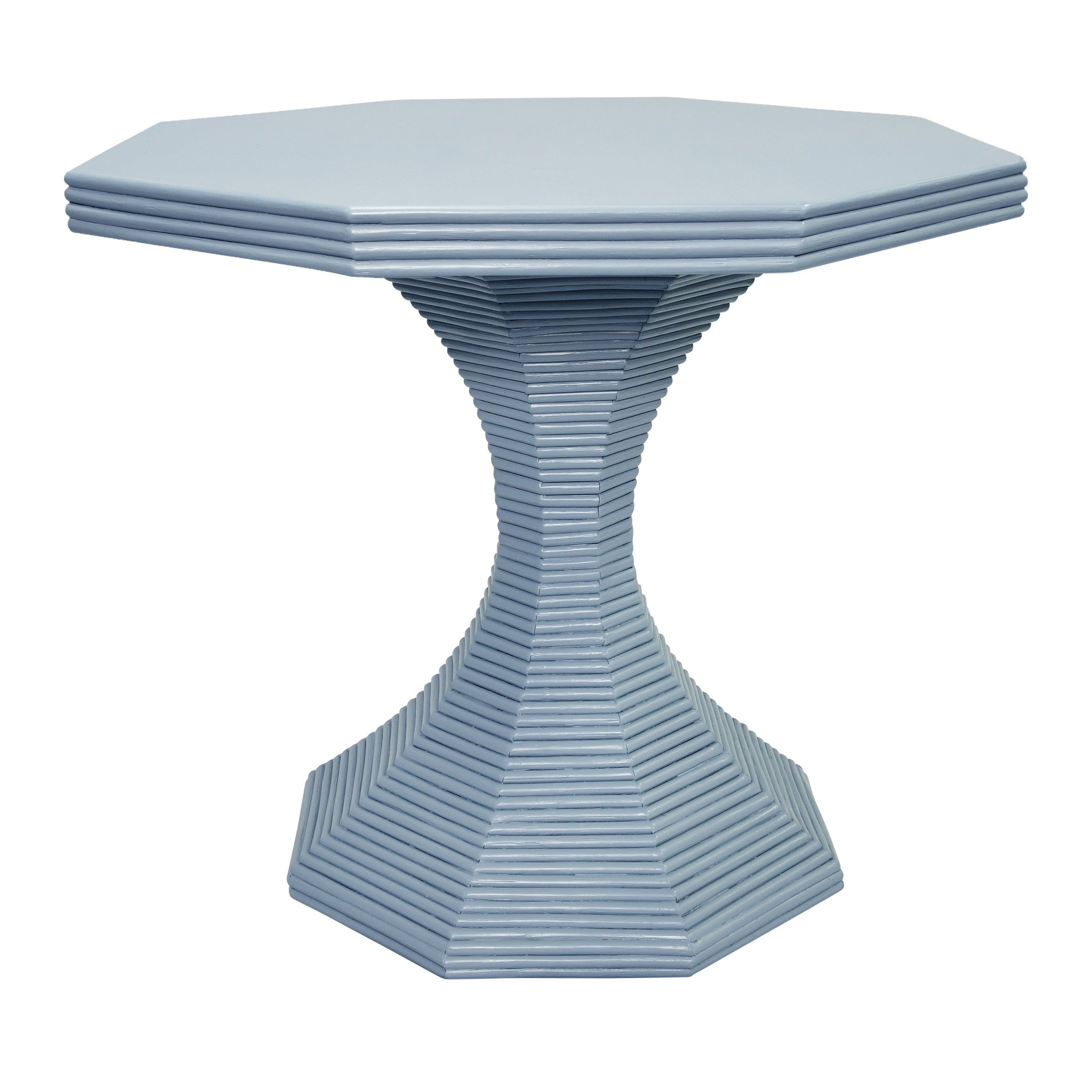 Octavia Octagonal Reeded Side Table | Worlds Away