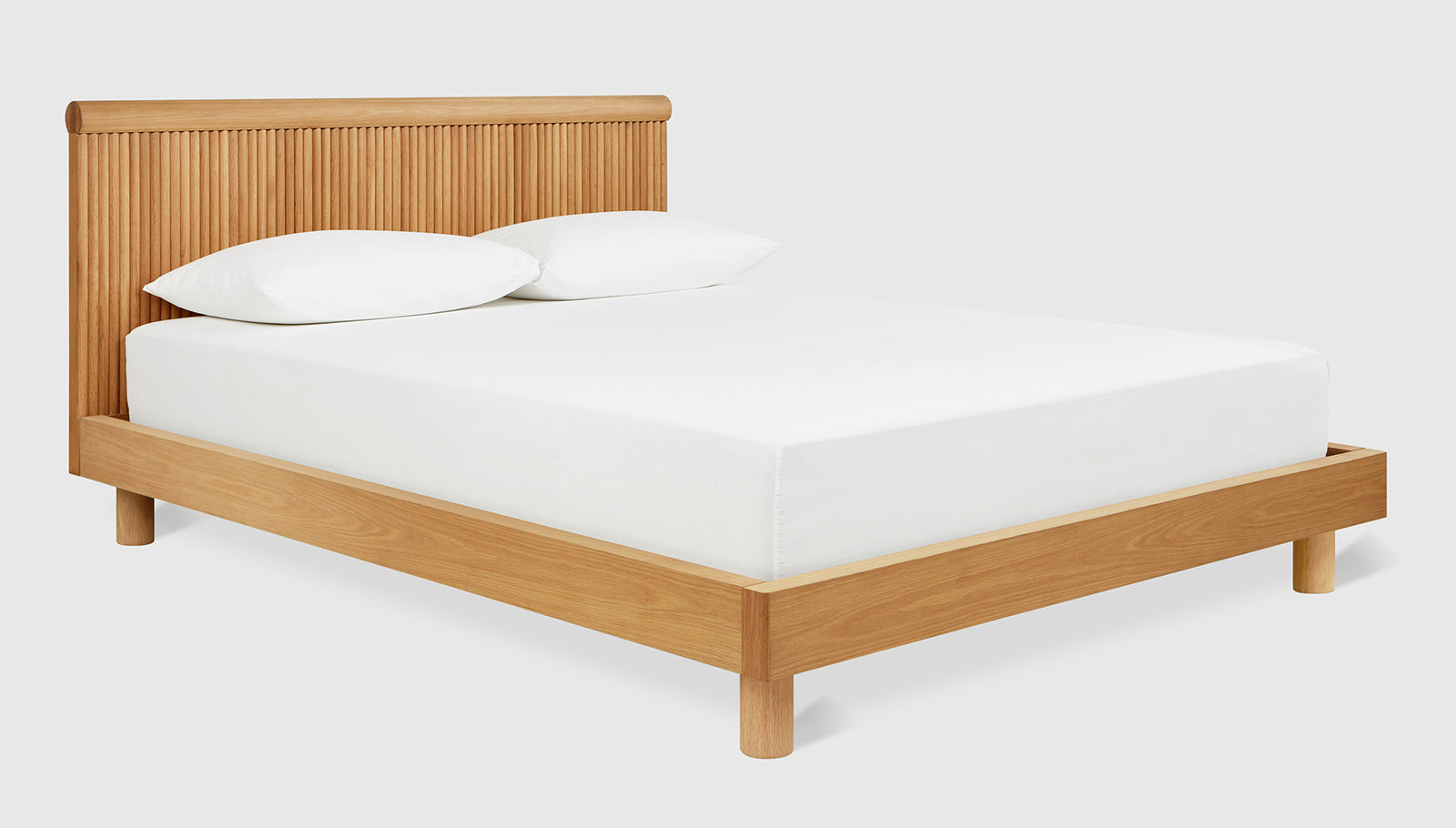Odeon Bed Queen / White OakBed Gus*  Queen White Oak  Four Hands, Mid Century Modern Furniture, Old Bones Furniture Company, Old Bones Co, Modern Mid Century, Designer Furniture, https://www.oldbonesco.com/