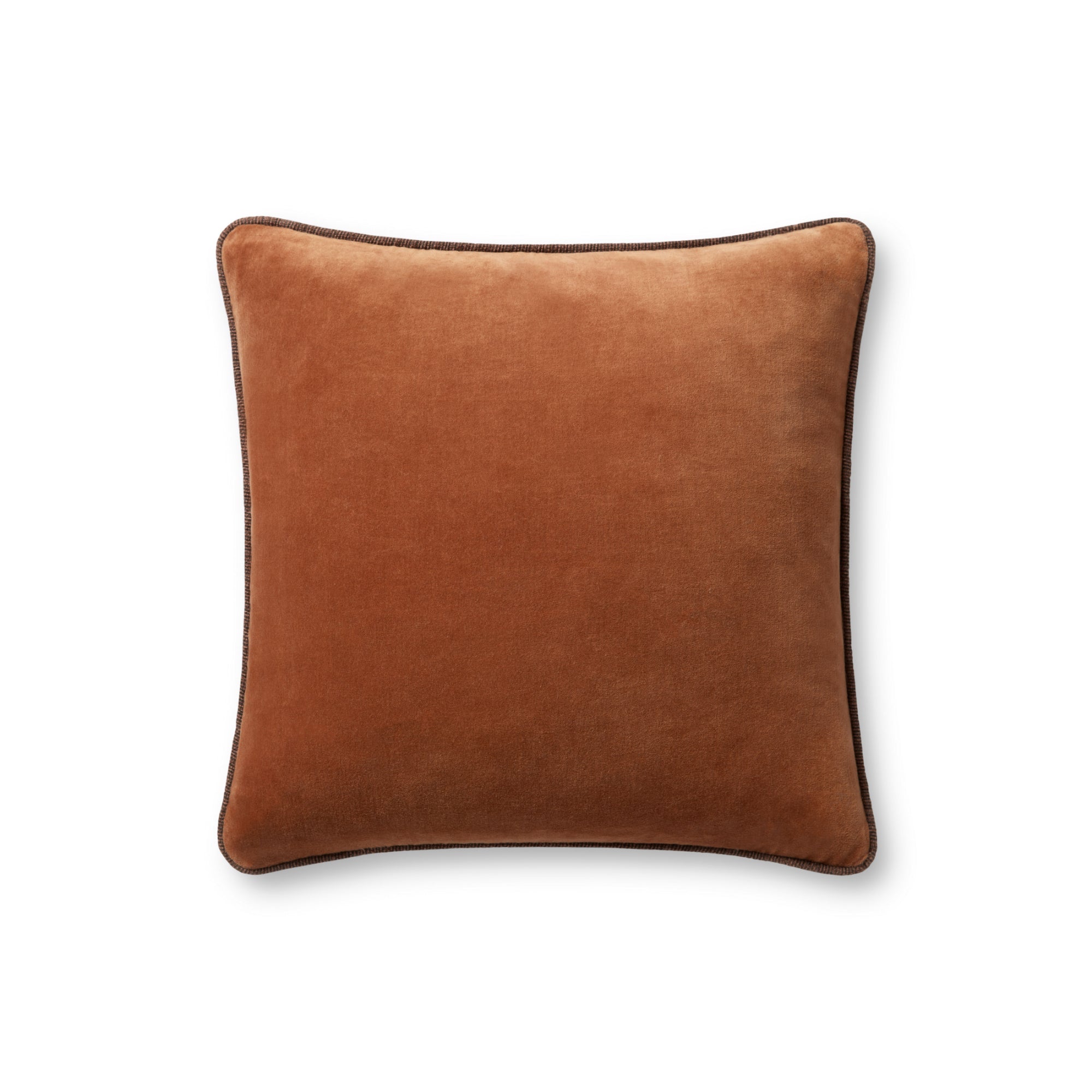 Chris Loves Julia x Loloi Liza Rust 18'' x 18'' Cover Only Pillow