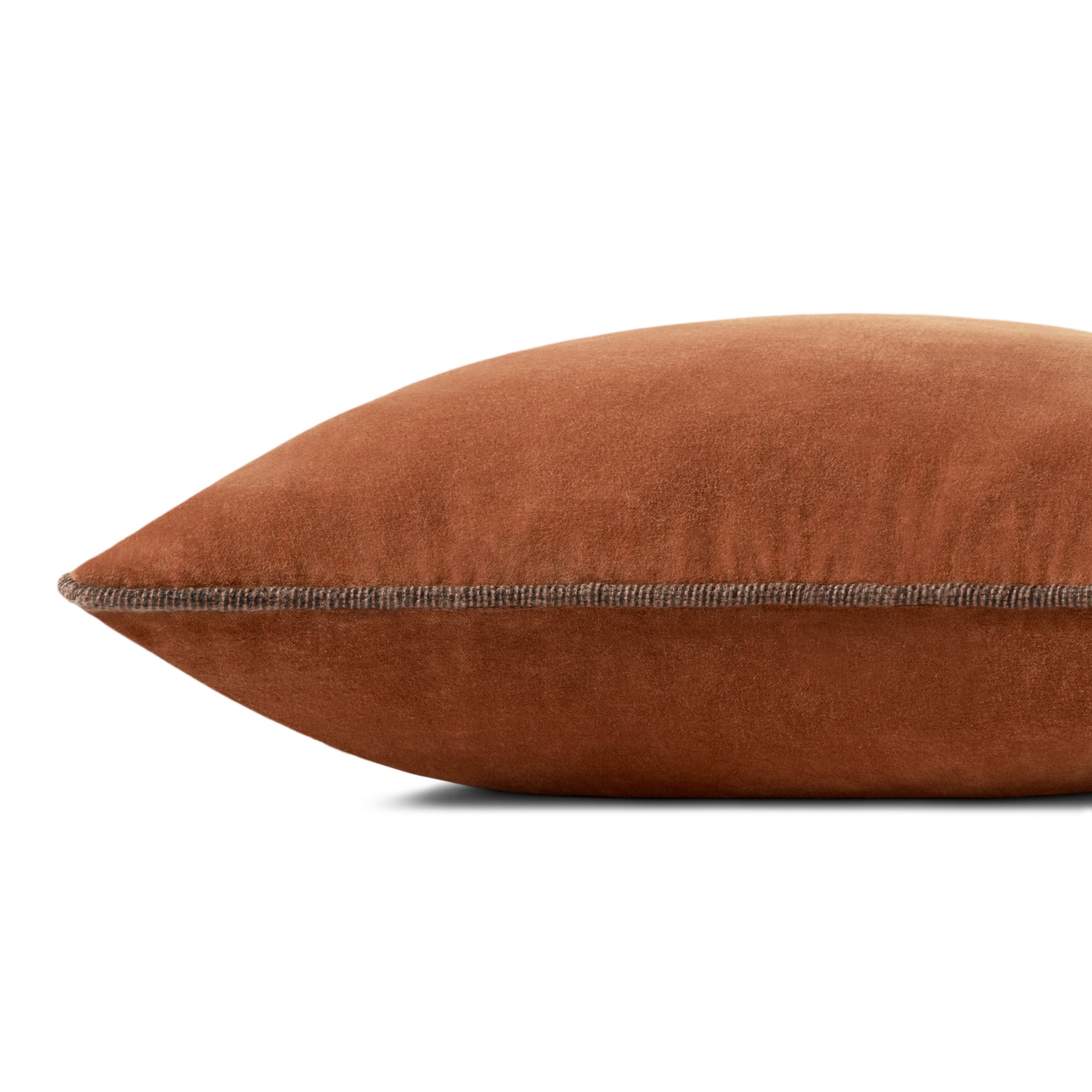 Chris Loves Julia x Loloi Liza Rust 18'' x 18'' Cover Only Pillow