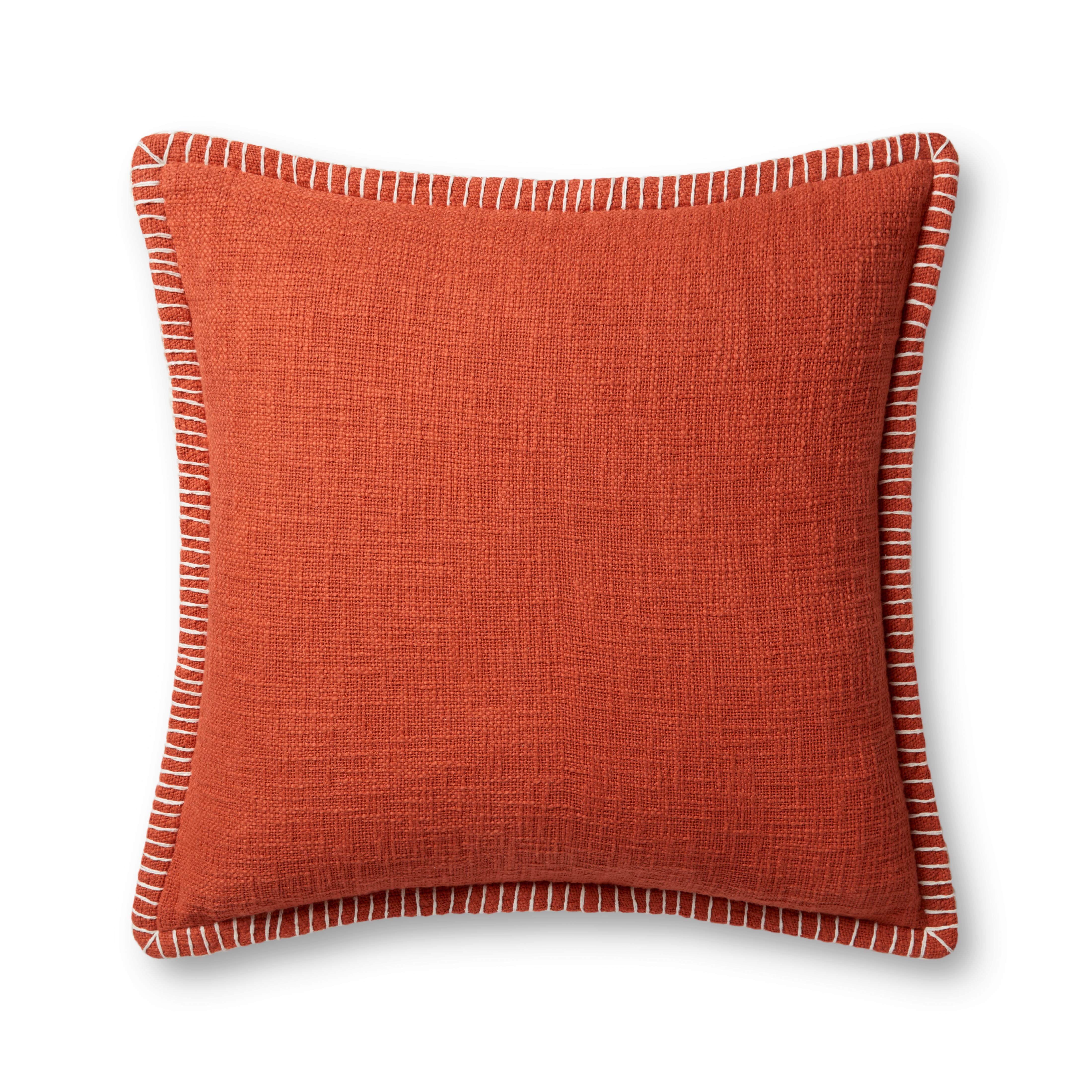 Loloi PLL0109 Orange Cover with Poly Pillow