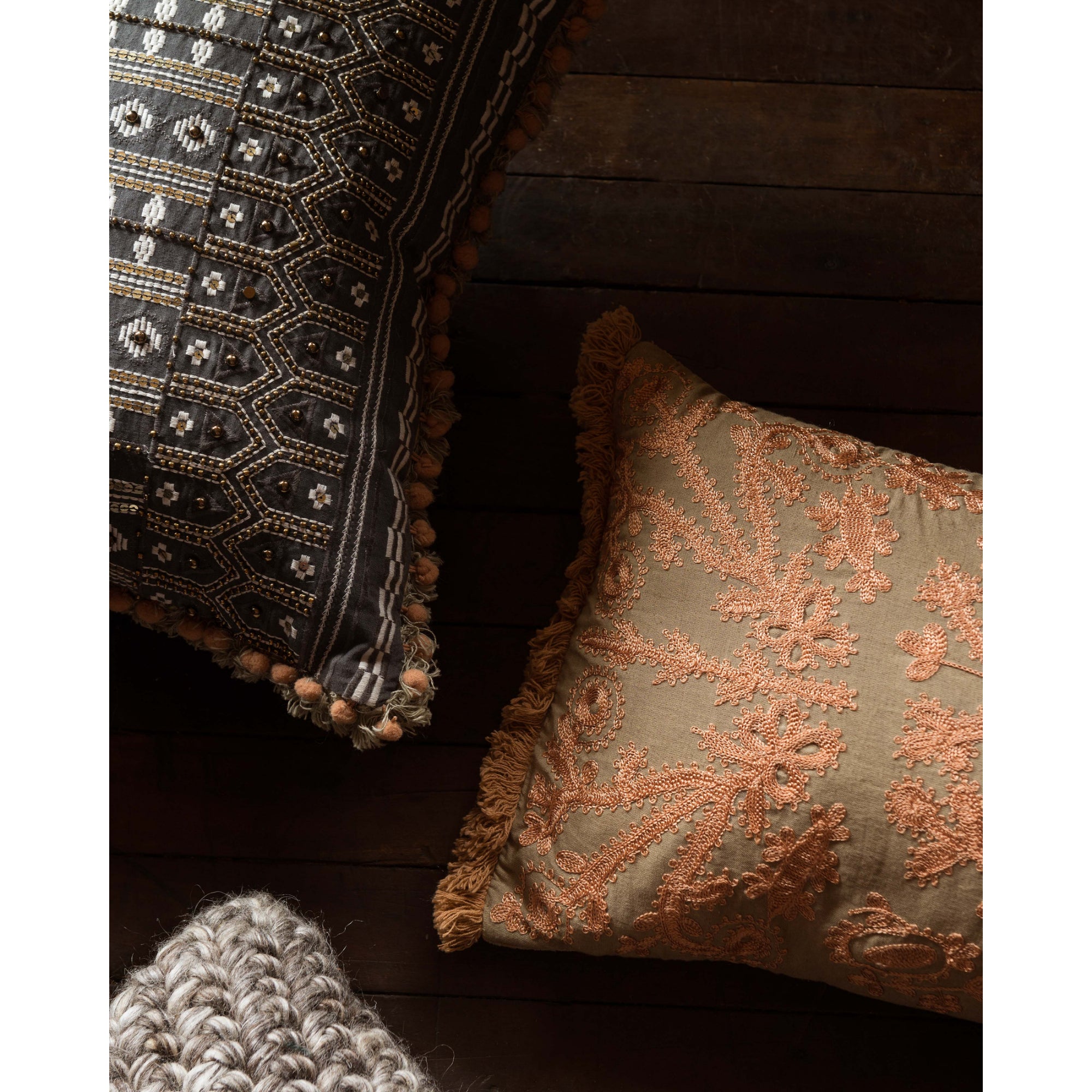 Loloi P0522 Khaki/Copper 12" x 27" Cover Only Pillow