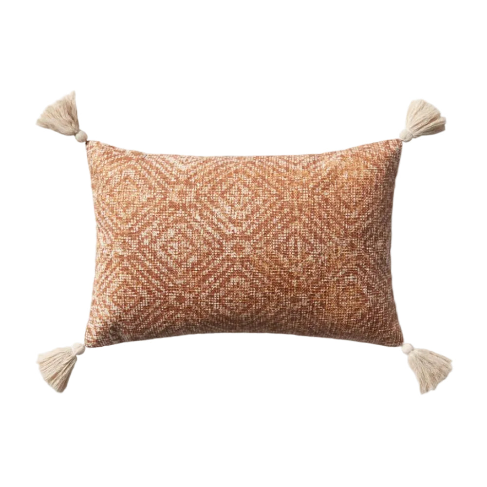 Loloi P0621 Orange Cover with Poly Pillow