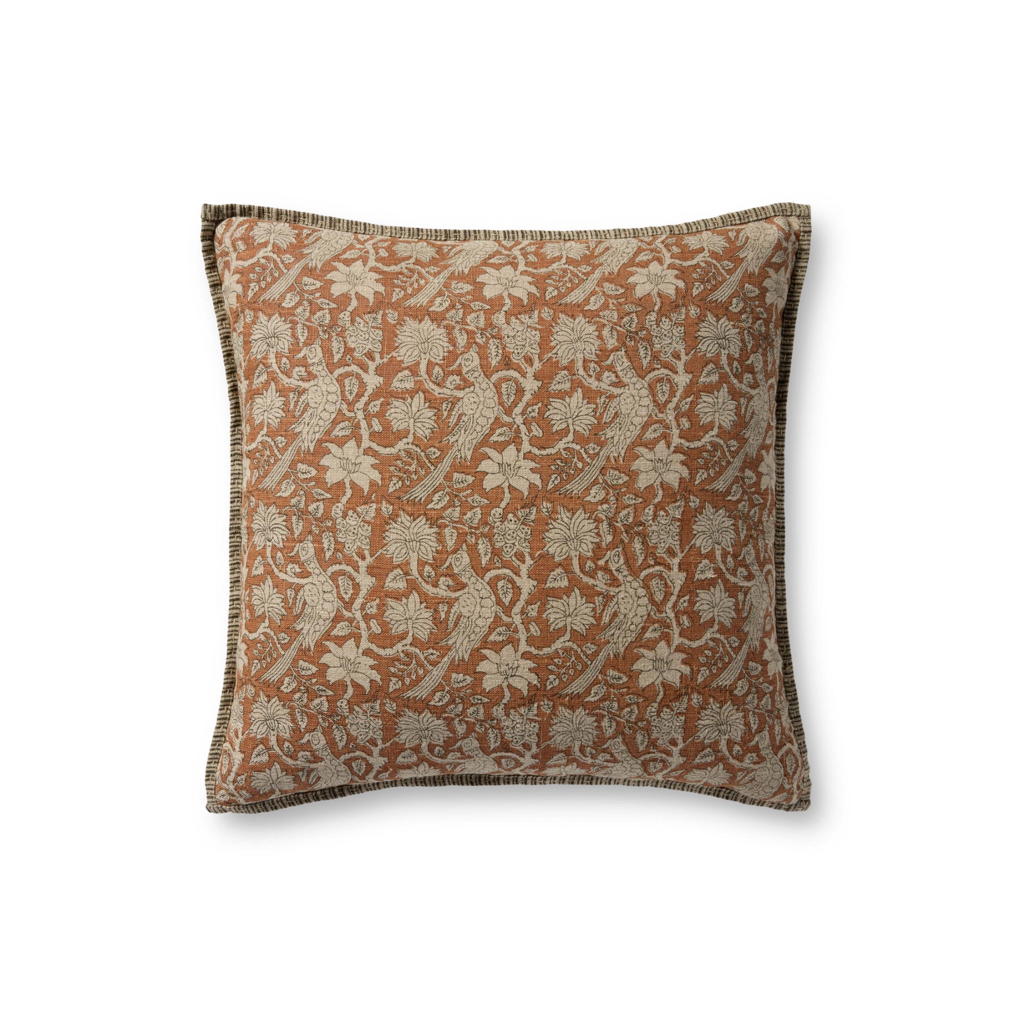 Loloi PLL0166 Rust 22'' x 22'' Cover Only Pillow