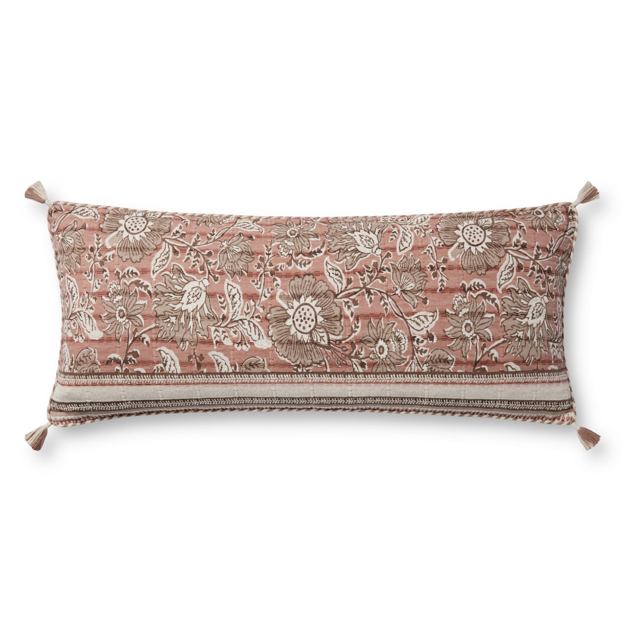 Loloi PLL0112 Rose/Ivory 13" x 35" Cover Only Pillow