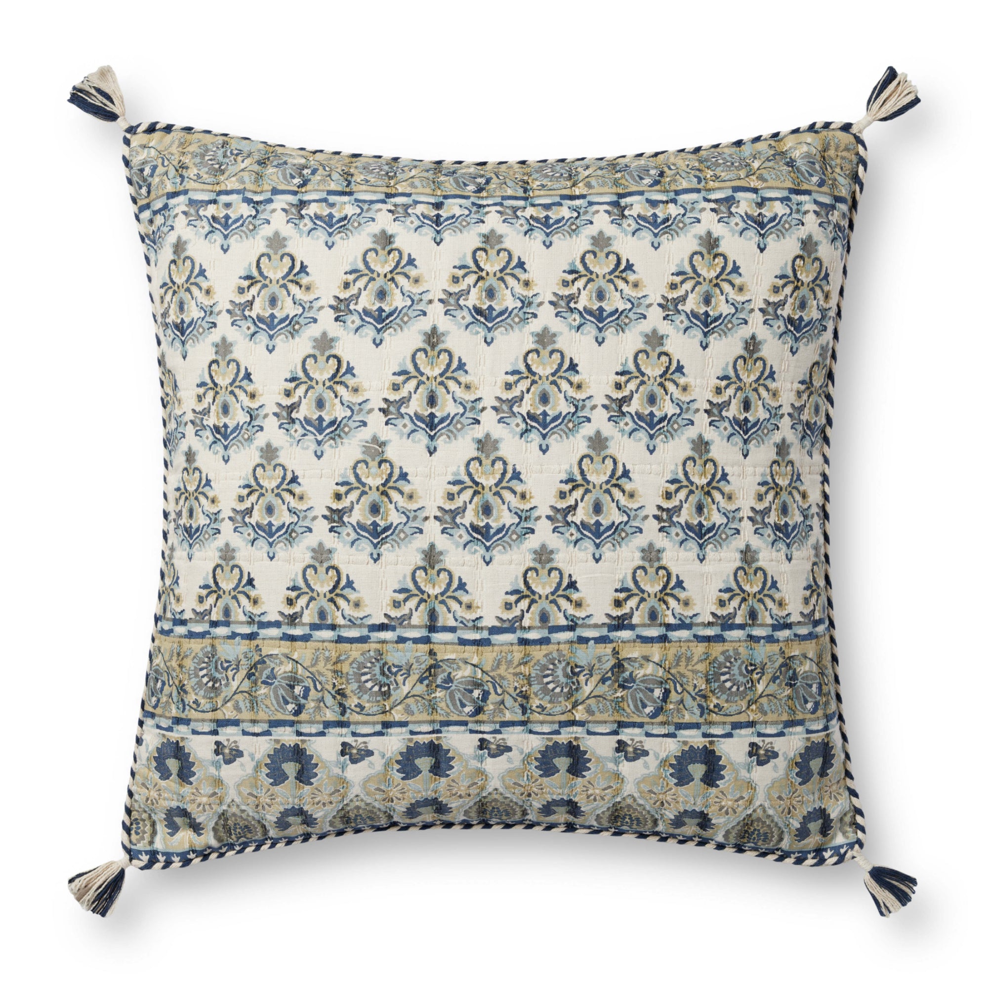 Loloi PLL0114 Blue/Multi 22" x 22" Cover Only Pillow