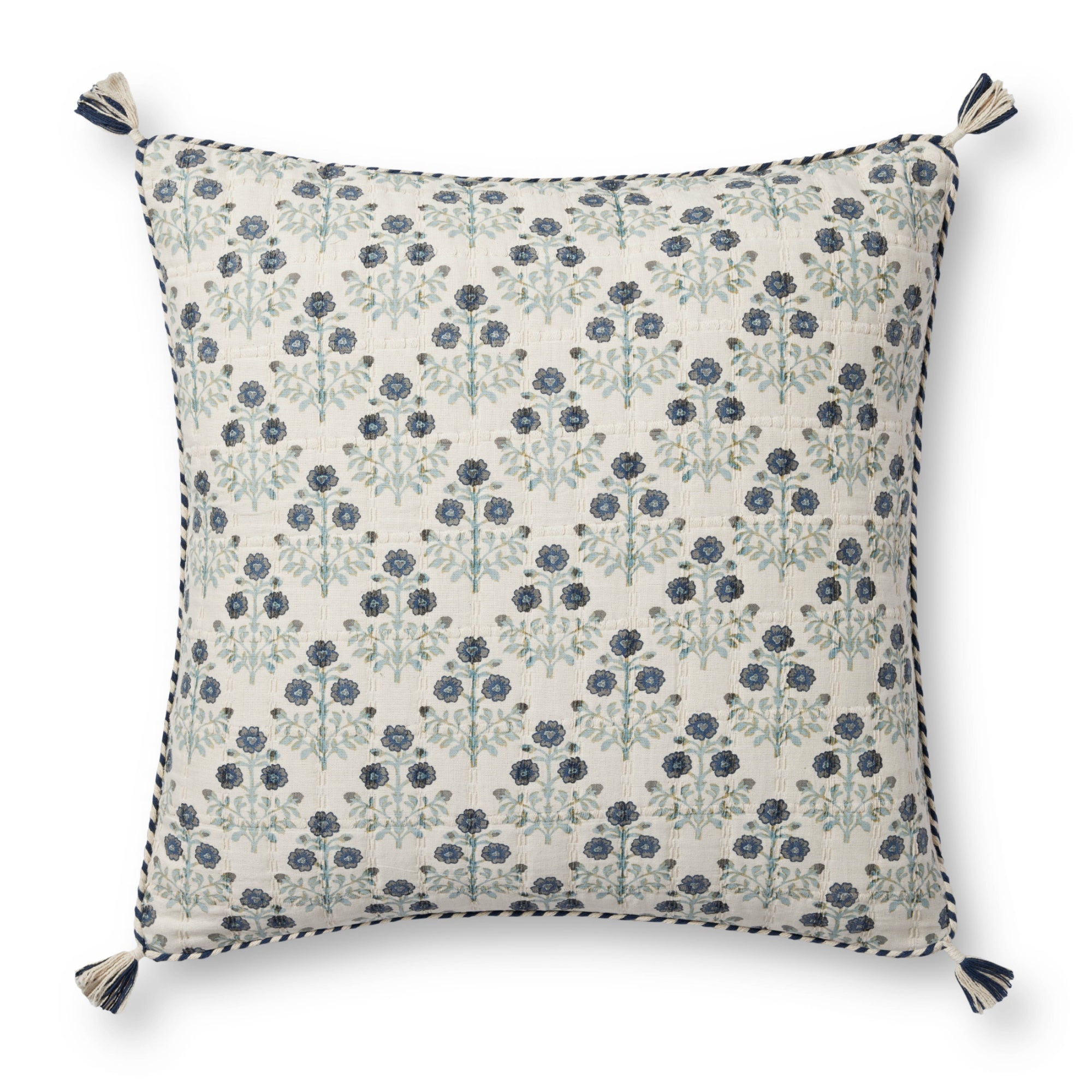 Loloi PLL0114 Blue/Multi 22" x 22" Cover Only Pillow