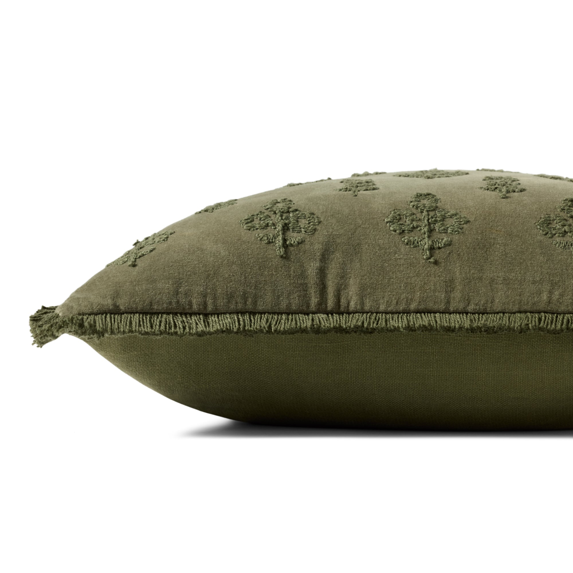 Chris Loves Julia x Loloi Darla Olive 18'' x 18'' Cover Only