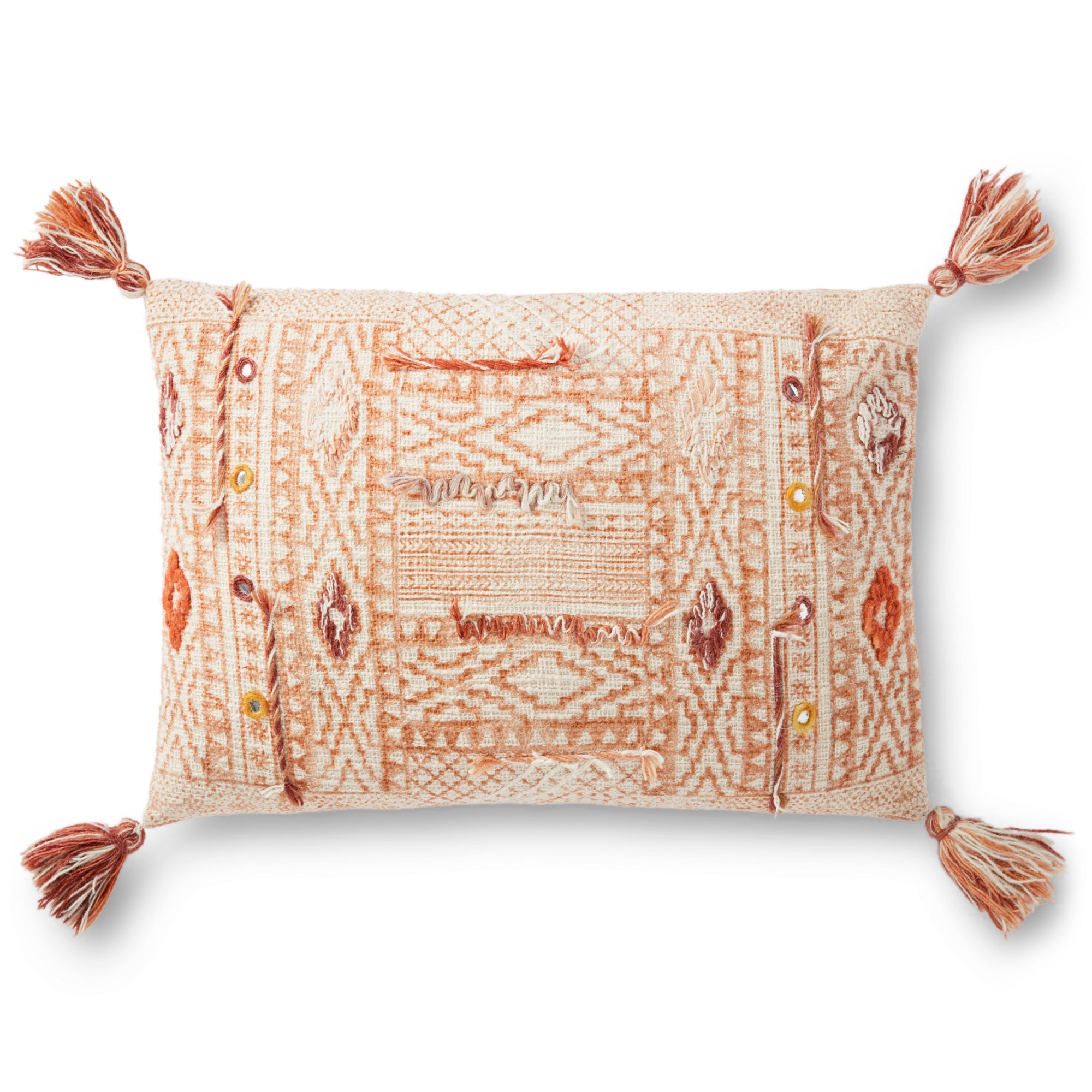 Loloi P0877 Taupe/Multi 16" x 26" Cover Only Pillow