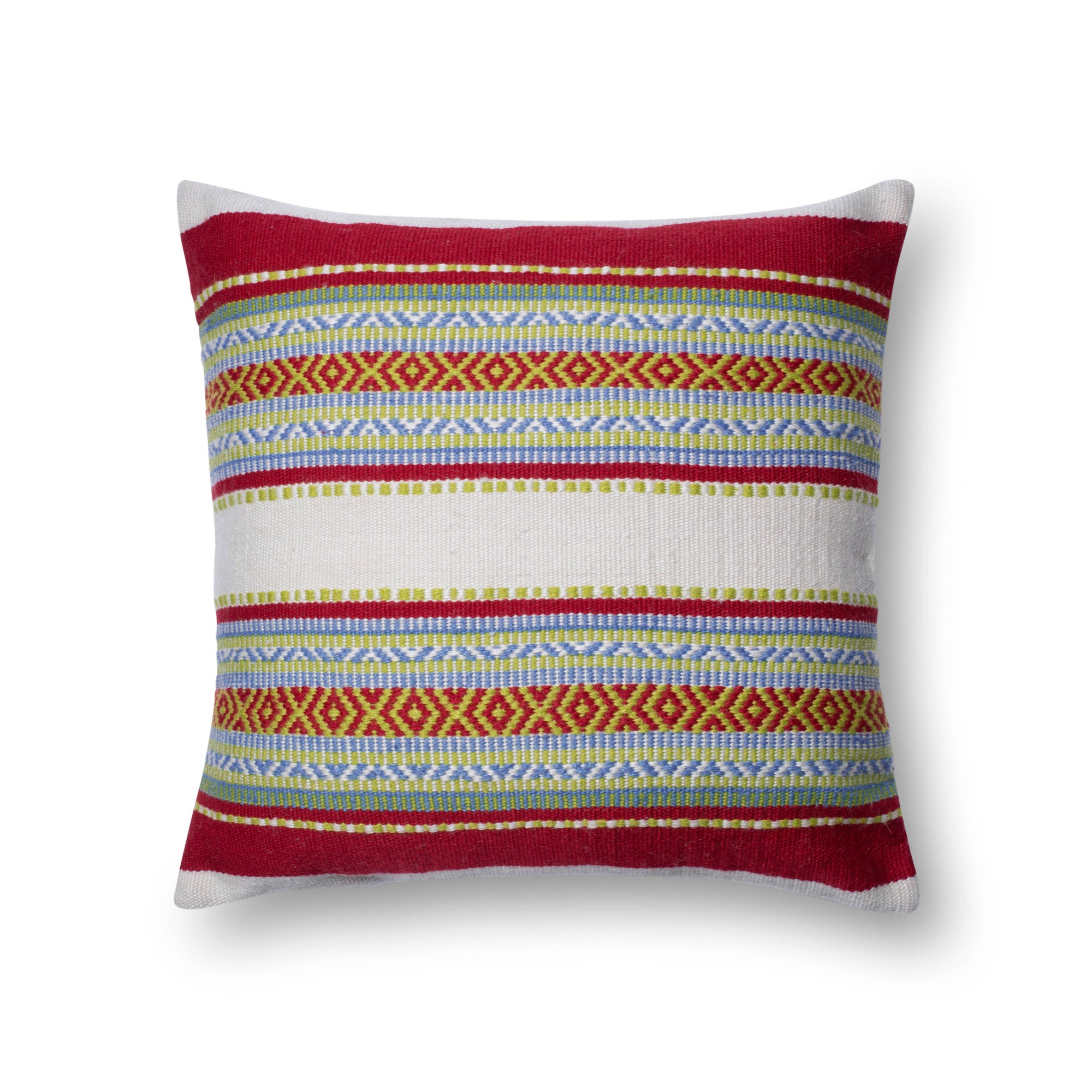 Loloi P0213 Red/Multi 22" x 22" Cover Only Pillow