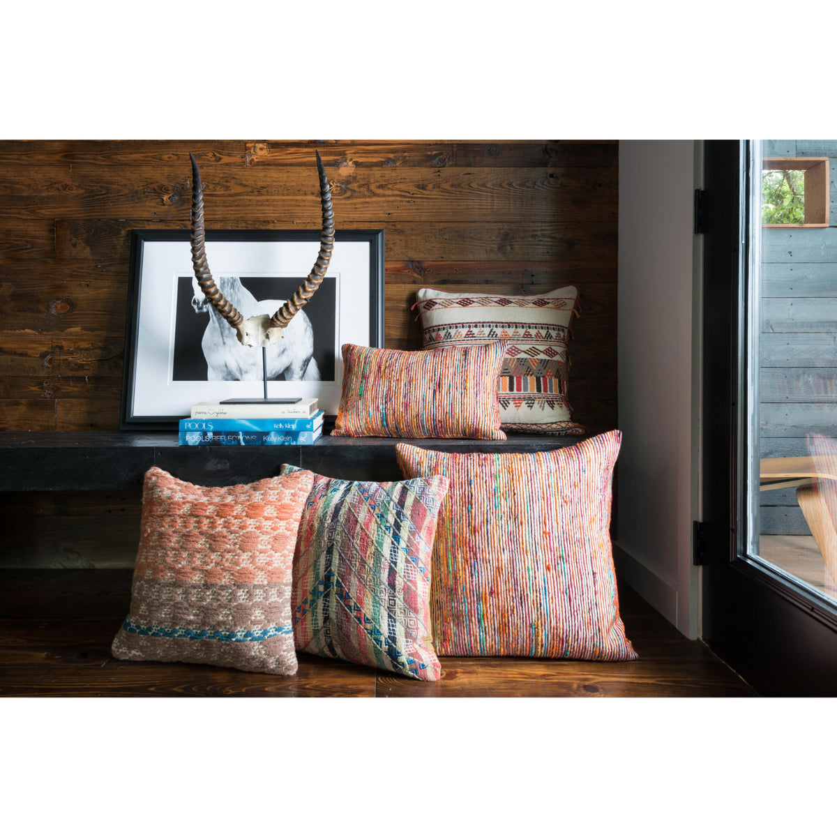 Loloi P0242 Rust/Multi Cover Only Pillow by Loloi