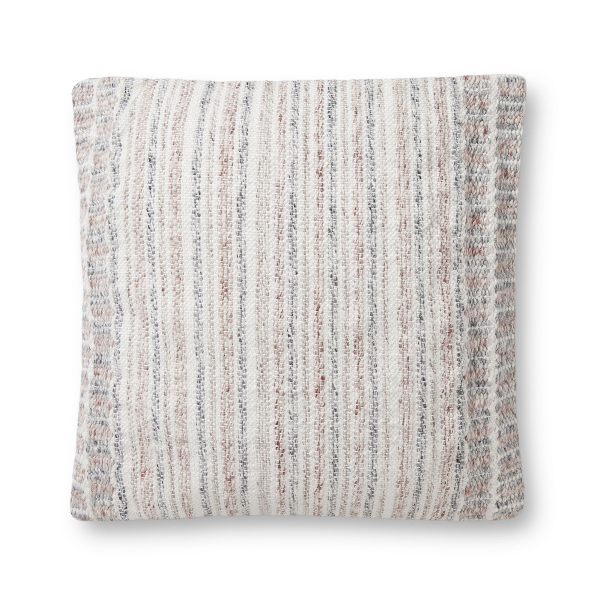 Loloi PLL0070 Grey/Natural 22" x 22" Cover Only Pillow