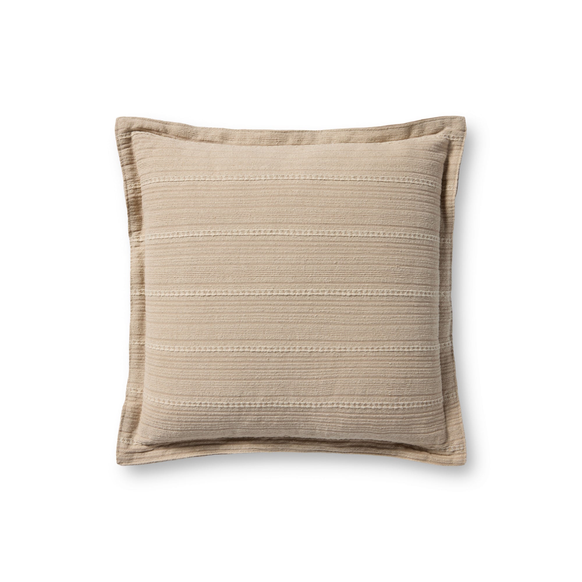 Chris Loves Julia x Loloi Howie Natural 18'' x 18'' Cover Only