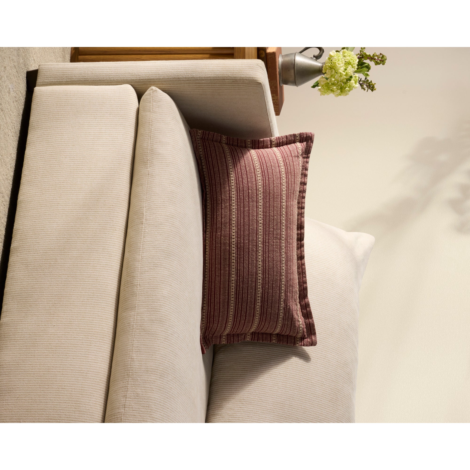 Chris Loves Julia x Loloi Howie Wine/Natural 13'' x 21'' Cover Only