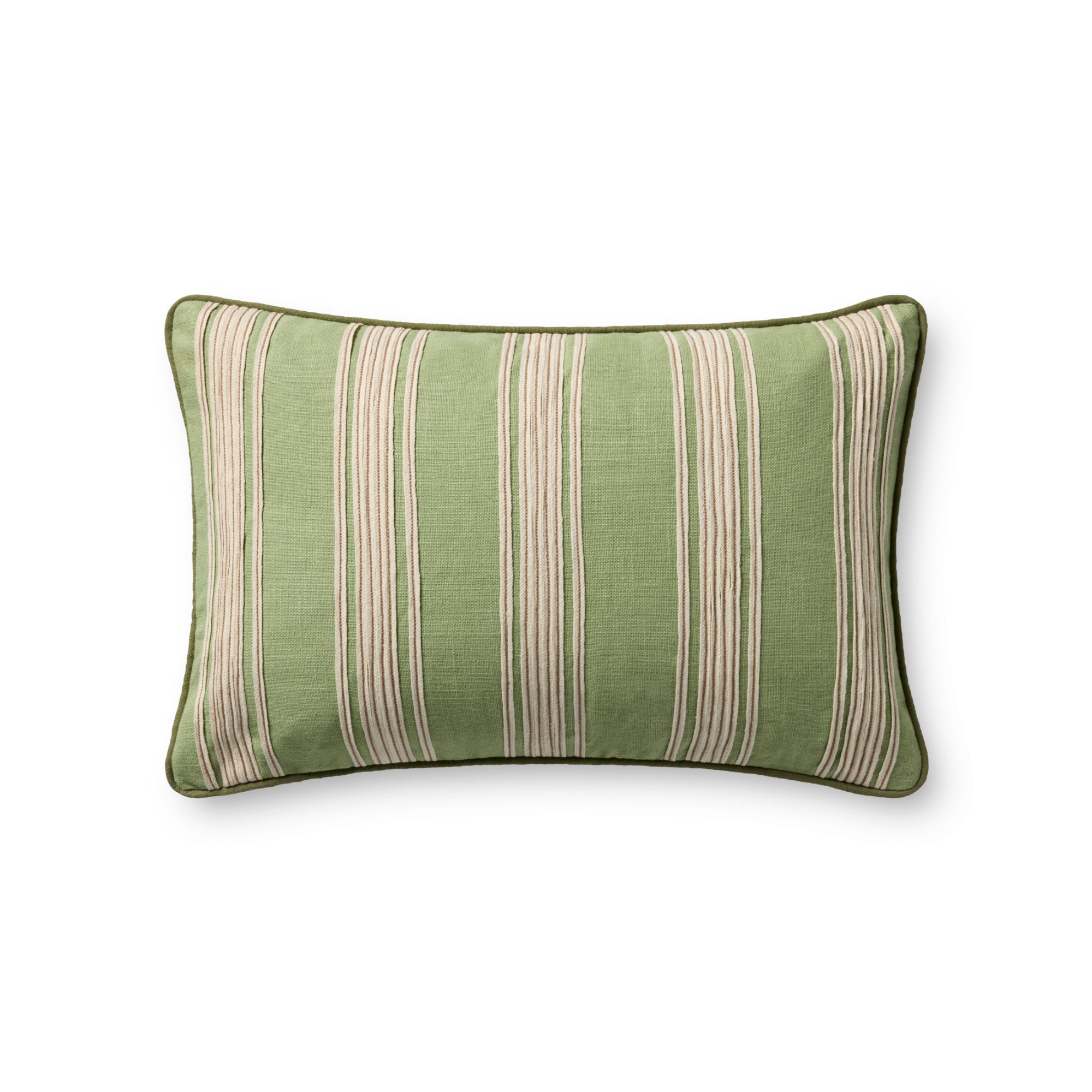 Chris Loves Julia x Loloi Verona Green 13" x 21" Pillow Cover Only
