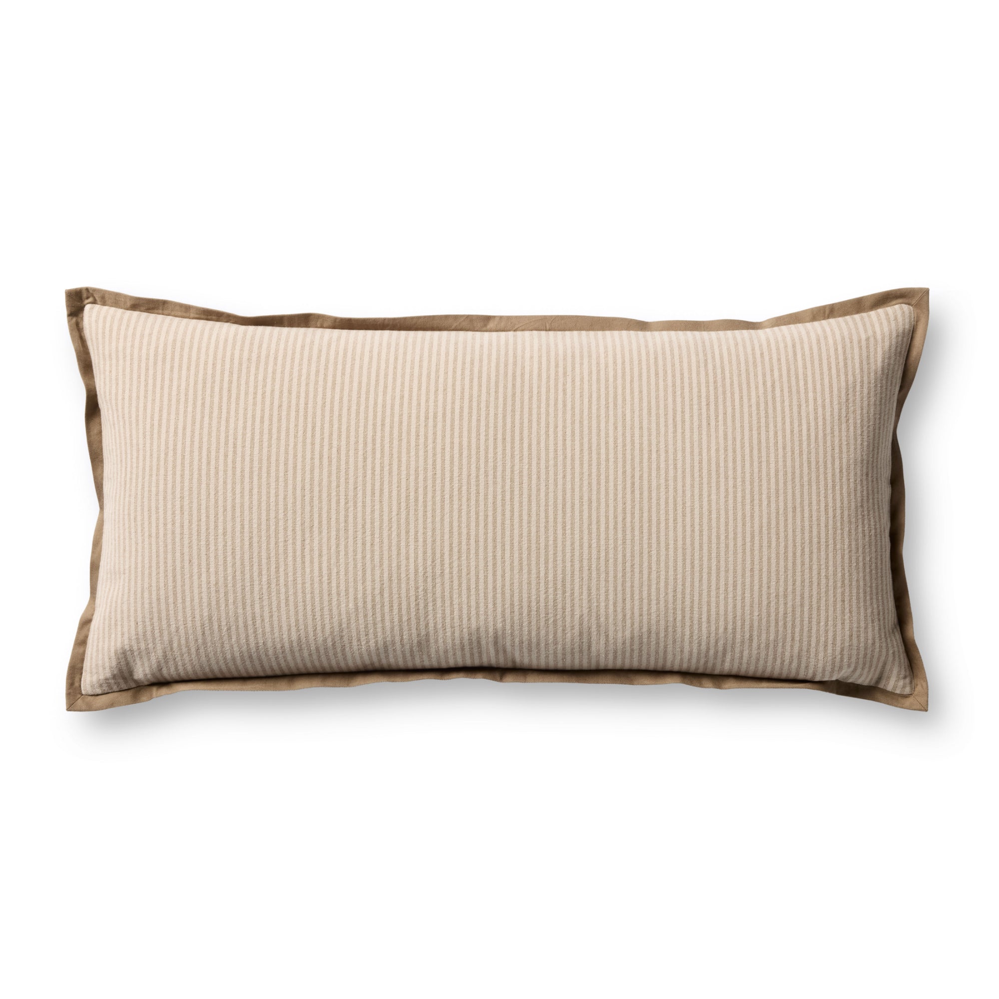 Jeremiah Brent x Loloi Sullivan Natural/Brown 12'' x 27'' Pillow Cover with Down