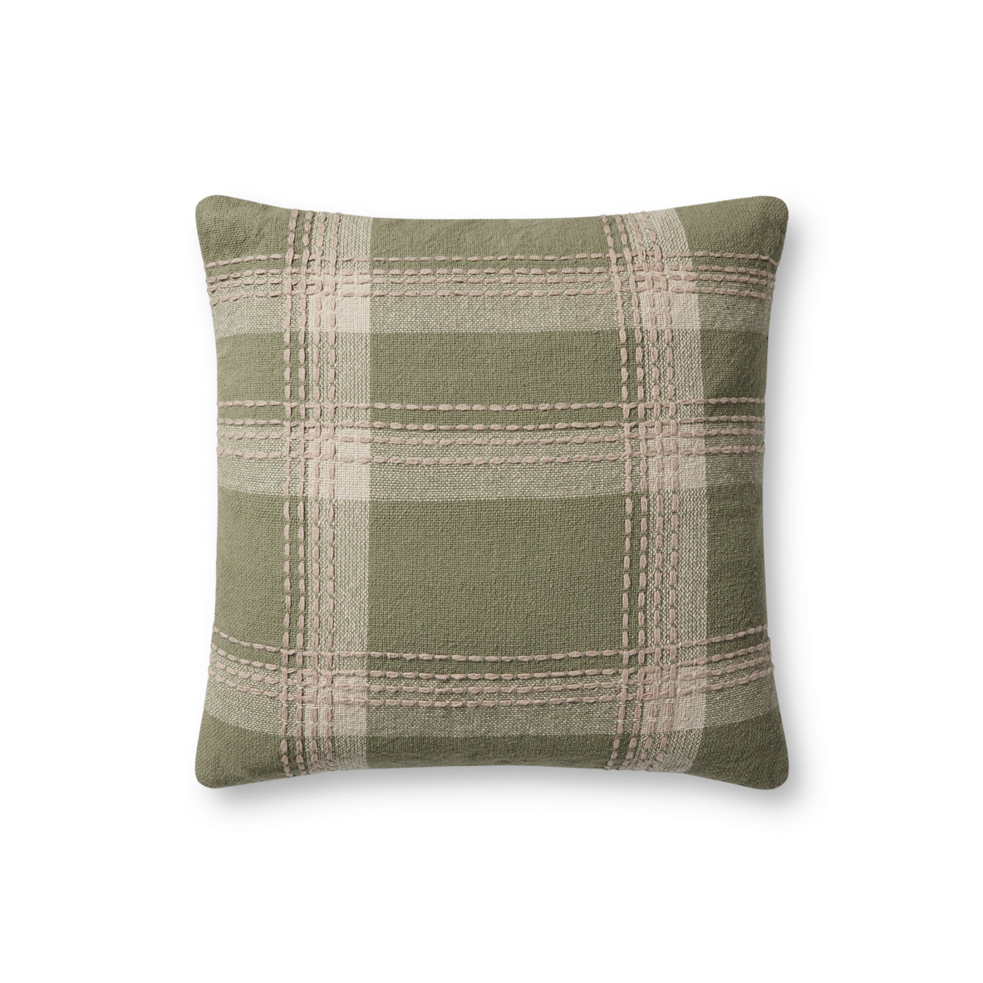 Jean Stoffer x Loloi PJS0016 Green/Multi 18'' x 18'' Cover Only Pillow