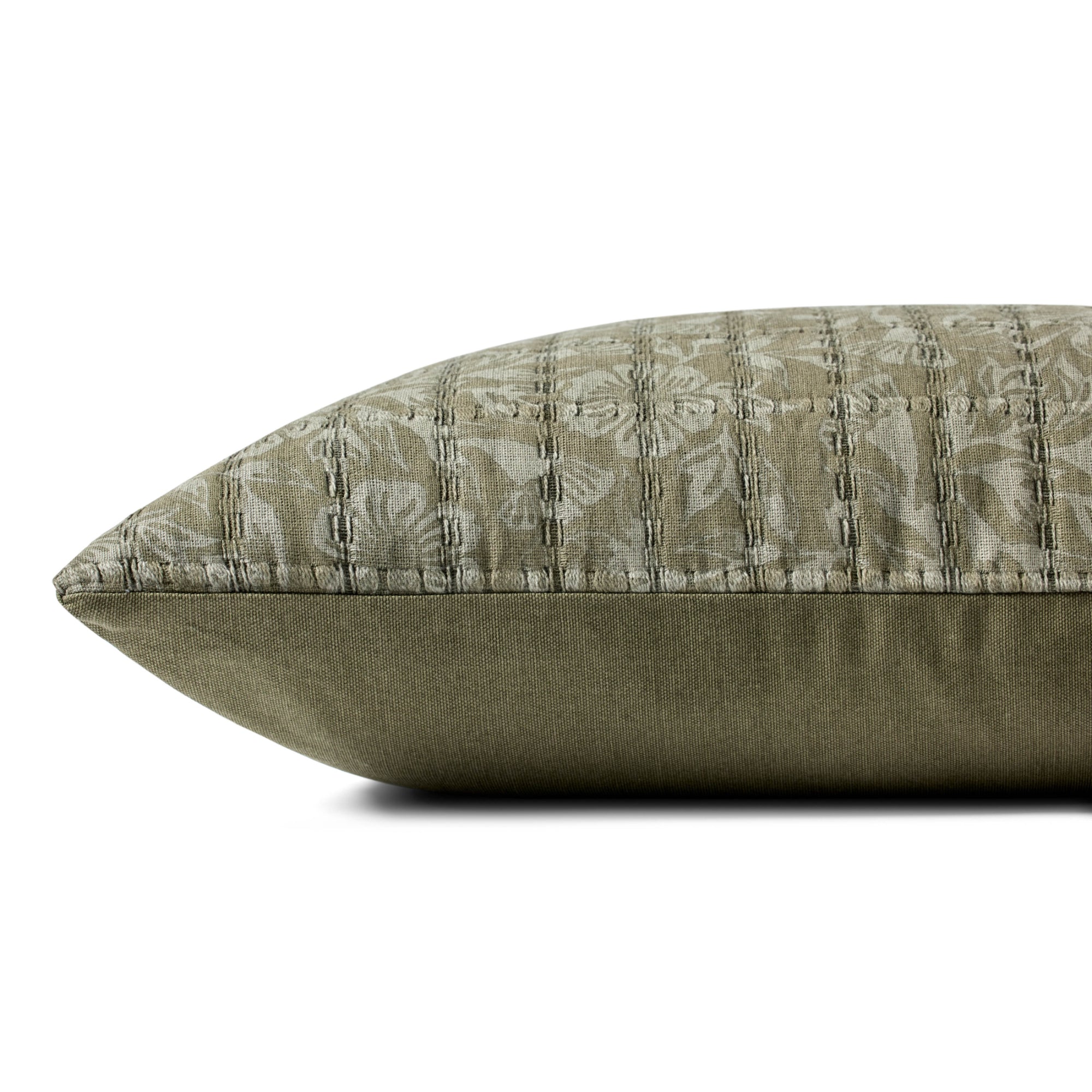 Jean Stoffer x Loloi PJS0024 Green/Grey 18'' x 18'' Cover Only Pillow
