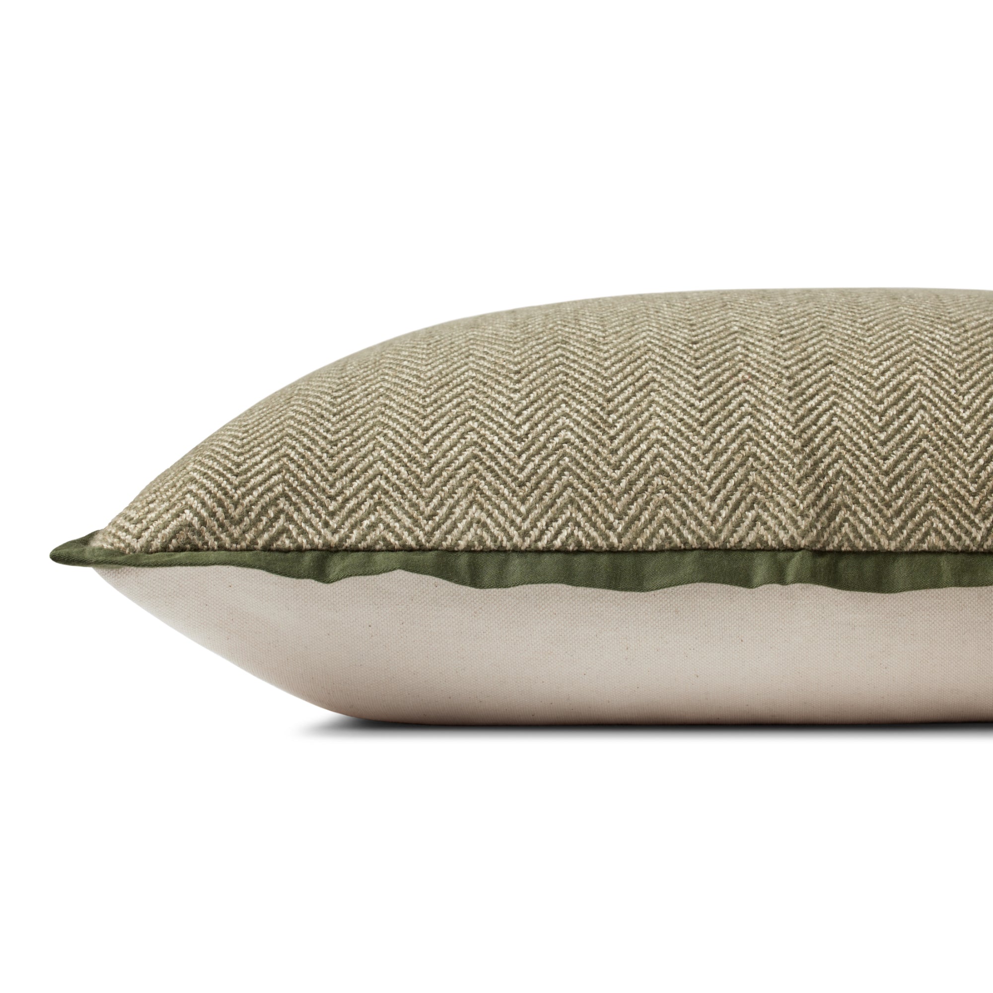 Jean Stoffer x Loloi PJS0018 Olive 13'' x 21'' Cover Only Pillow