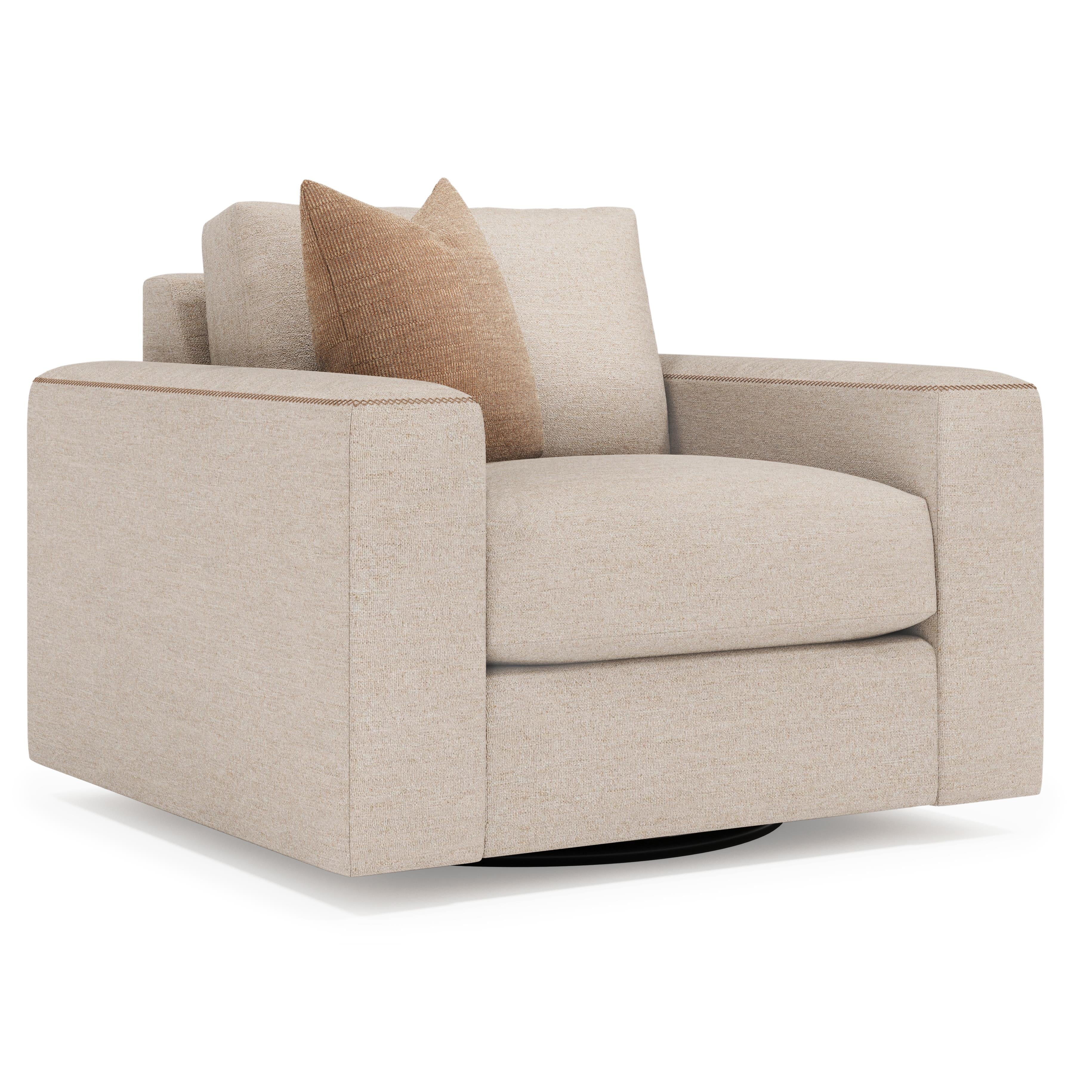 Vaughn Fabric Swivel Chair by Bernhardt