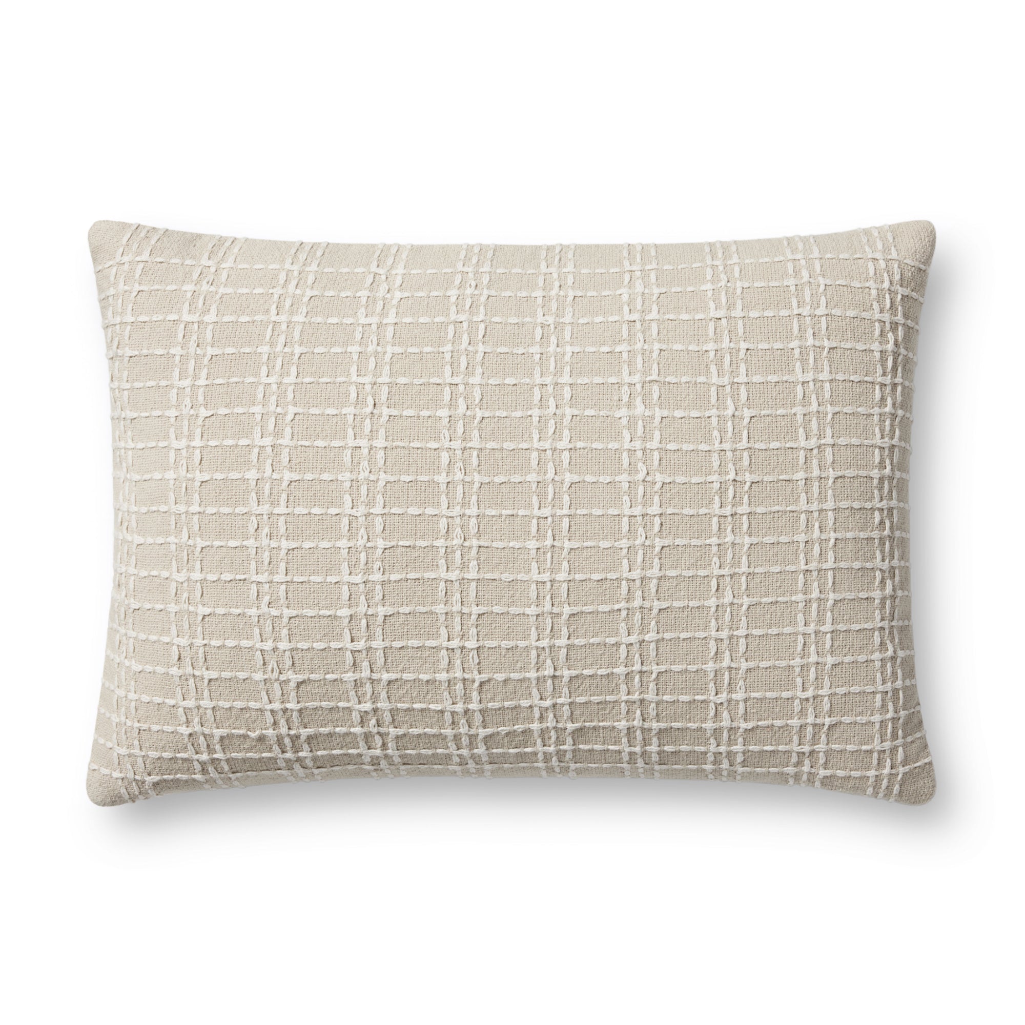 Jean Stoffer x Loloi PJS0017 Beige/Ivory 16'' x 26'' Cover Only Pillow