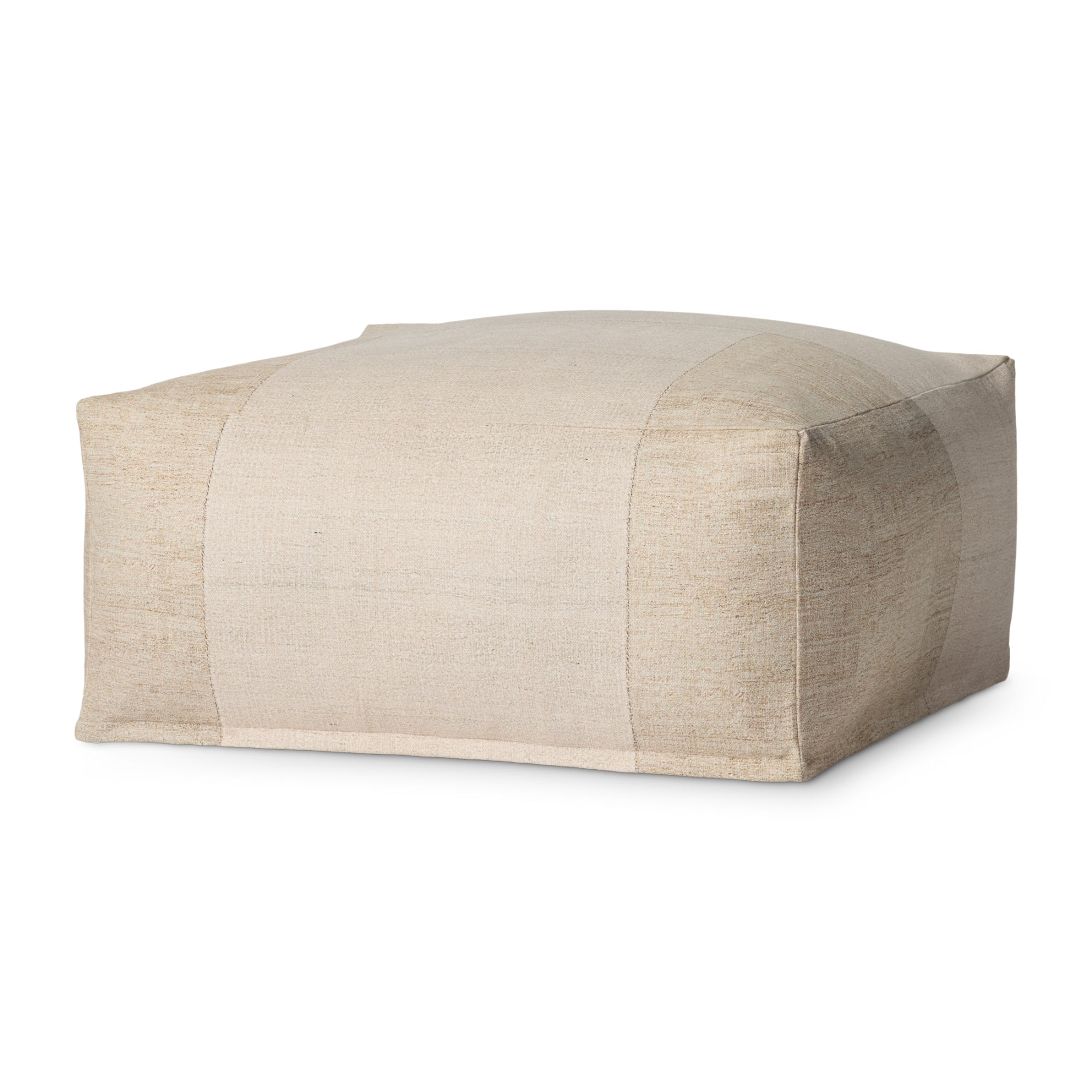 Loloi LPF0041 Ivory 36" x 36" x 17" Pouf
