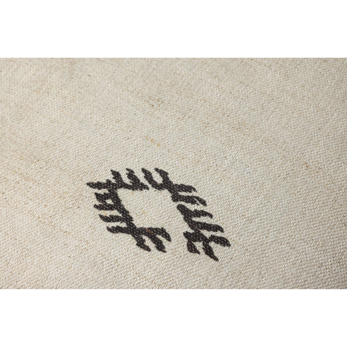 Loloi LPF0042 Ivory/Brown 36" x 36" x 17" Pouf by Loloi