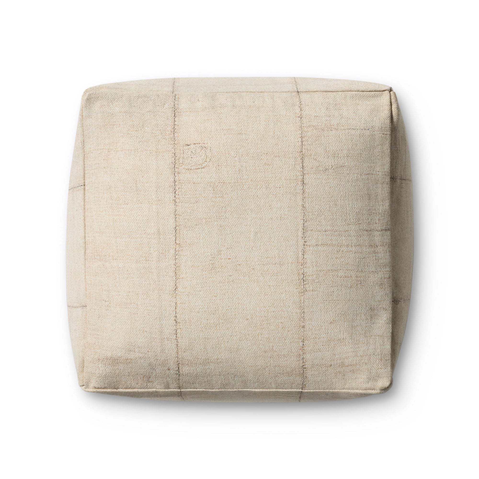 Loloi LPF0043 Ivory 18" x 18" x 18" Pouf