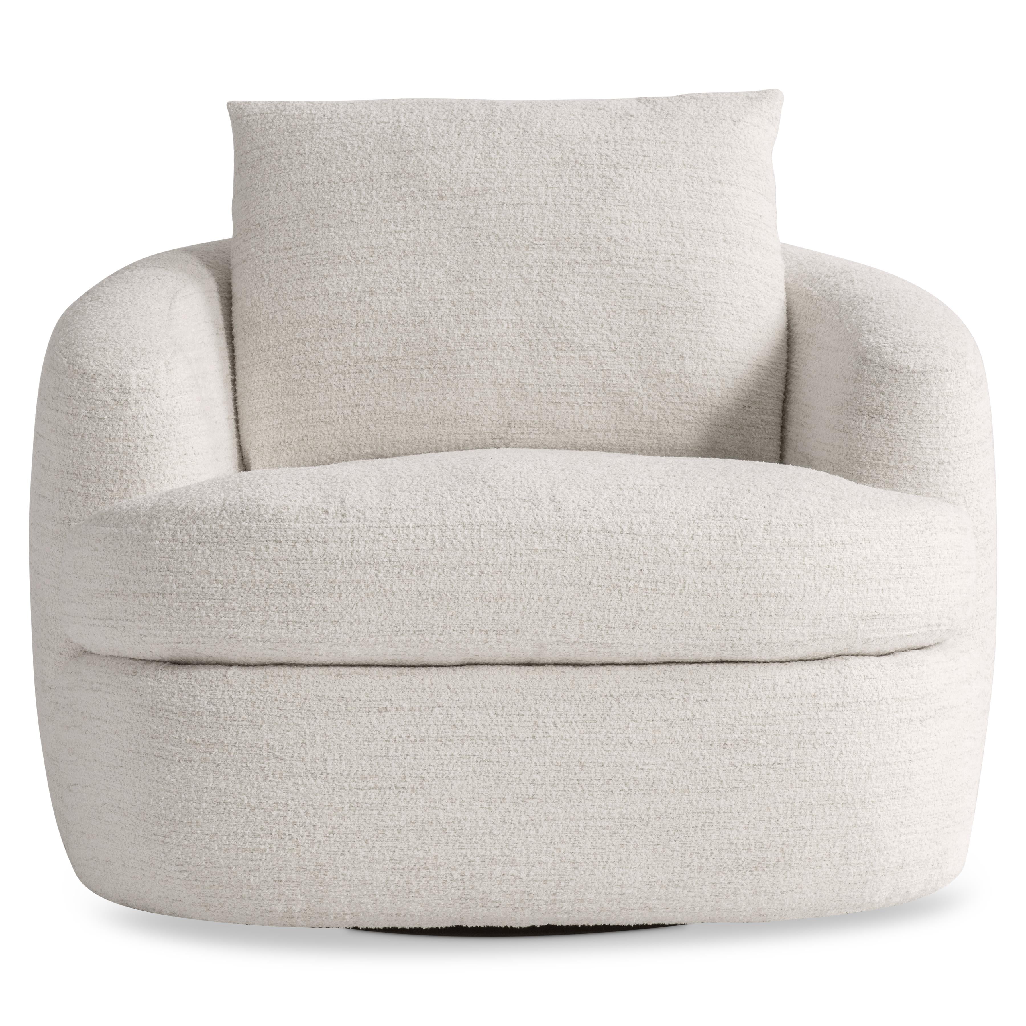 Jules Fabric Swivel Chair by Bernhardt