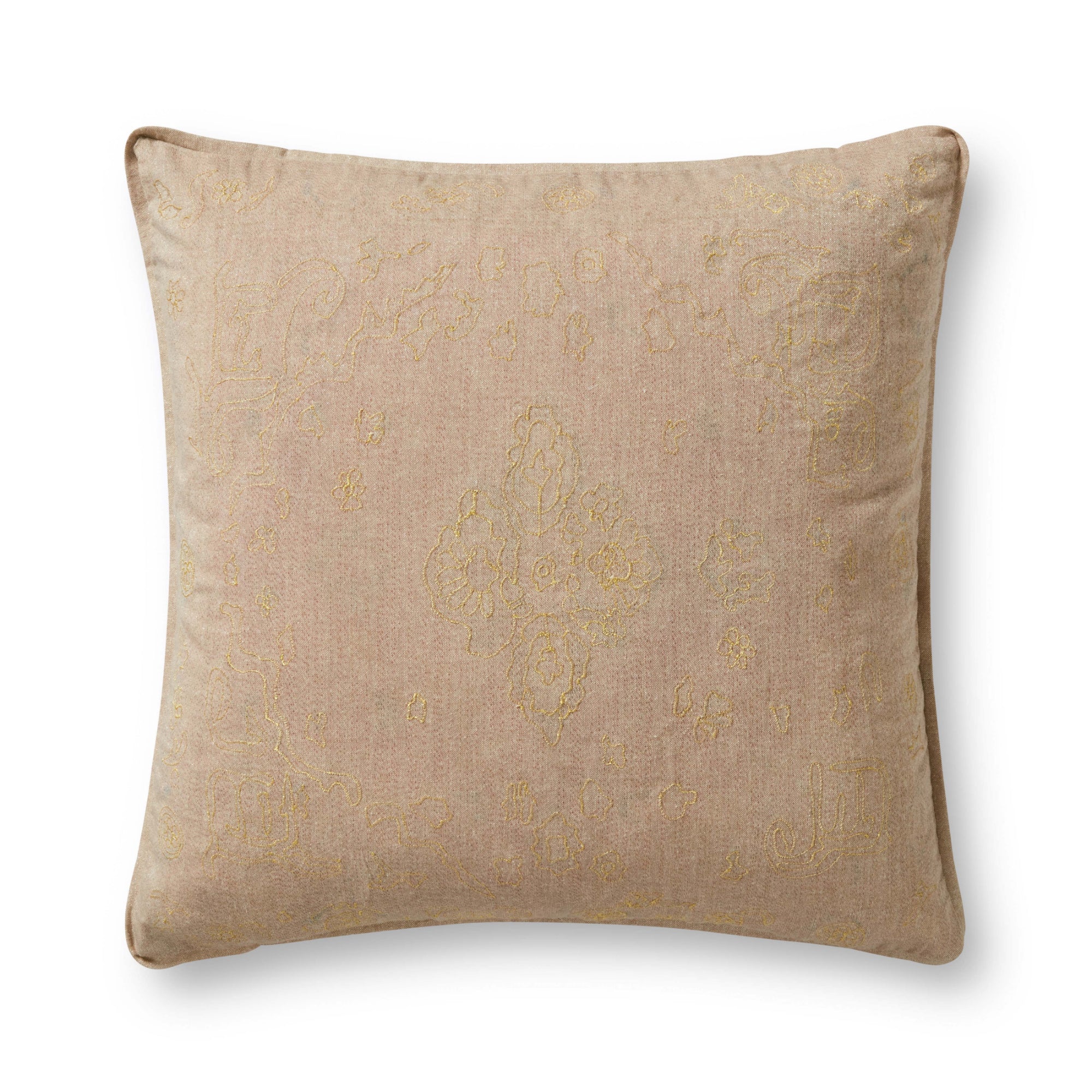 Loloi P0894 Red/Gold 22" x 22" Cover Only Pillow