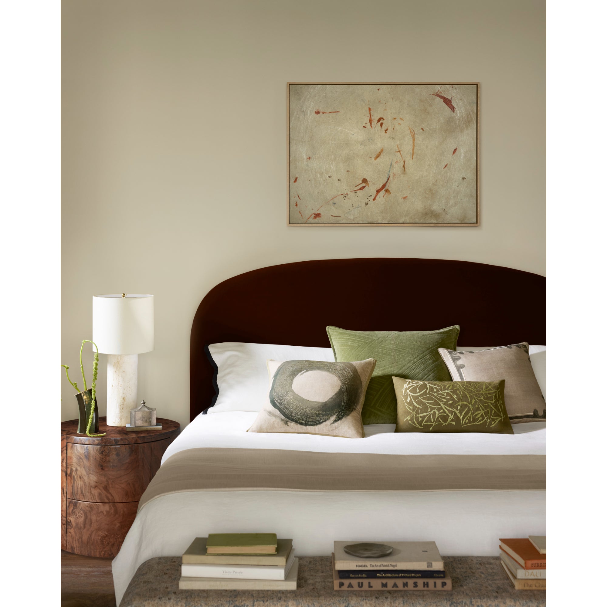 Brigette Romanek x Loloi Natural/Green 20" x 20" Cover Only Pillow