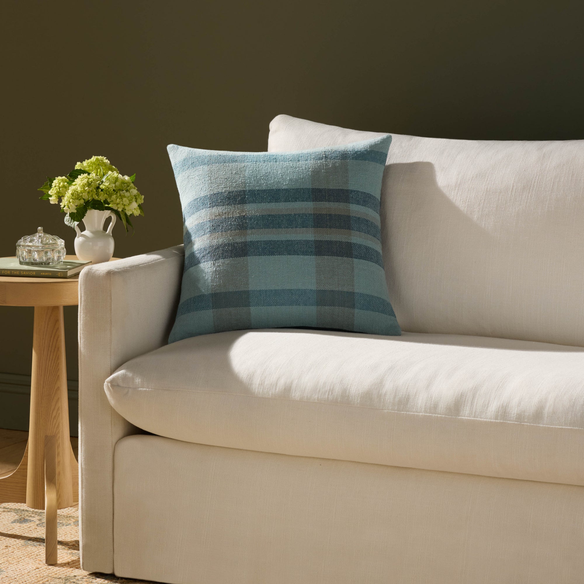 Chris Loves Julia x Loloi Andi Blue/Multi 18" x 18" Pillow Cover Only