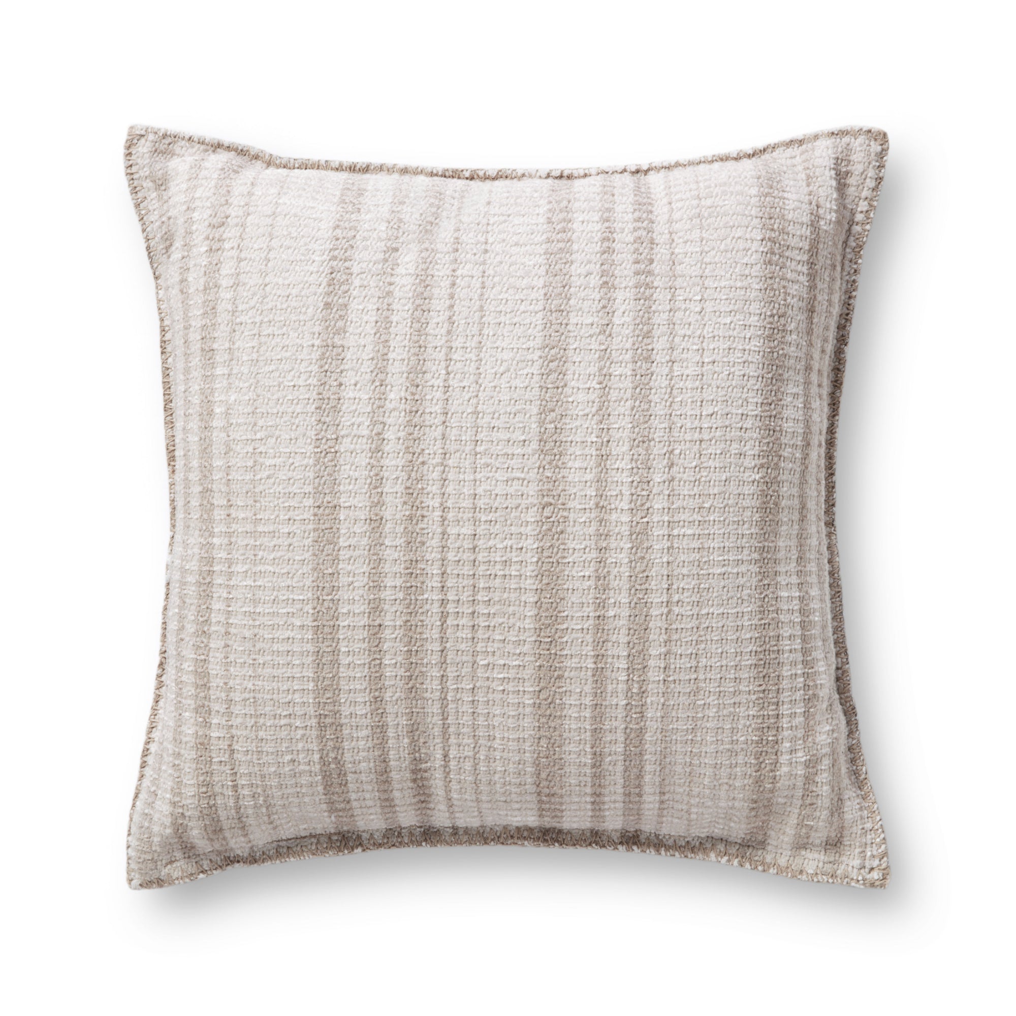 Chris Loves Julia x Loloi PCJ0004 Ivory/Beige 22" x 22" Pillow