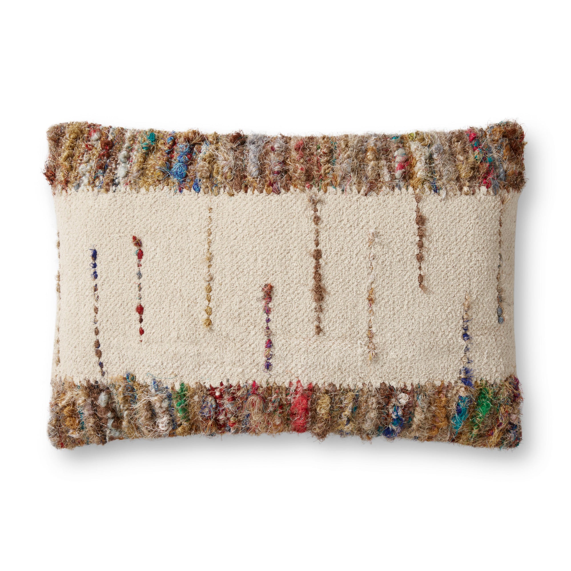 Loloi PLL0073 Ivory/Multi 16" x 26" Cover Only Pillow