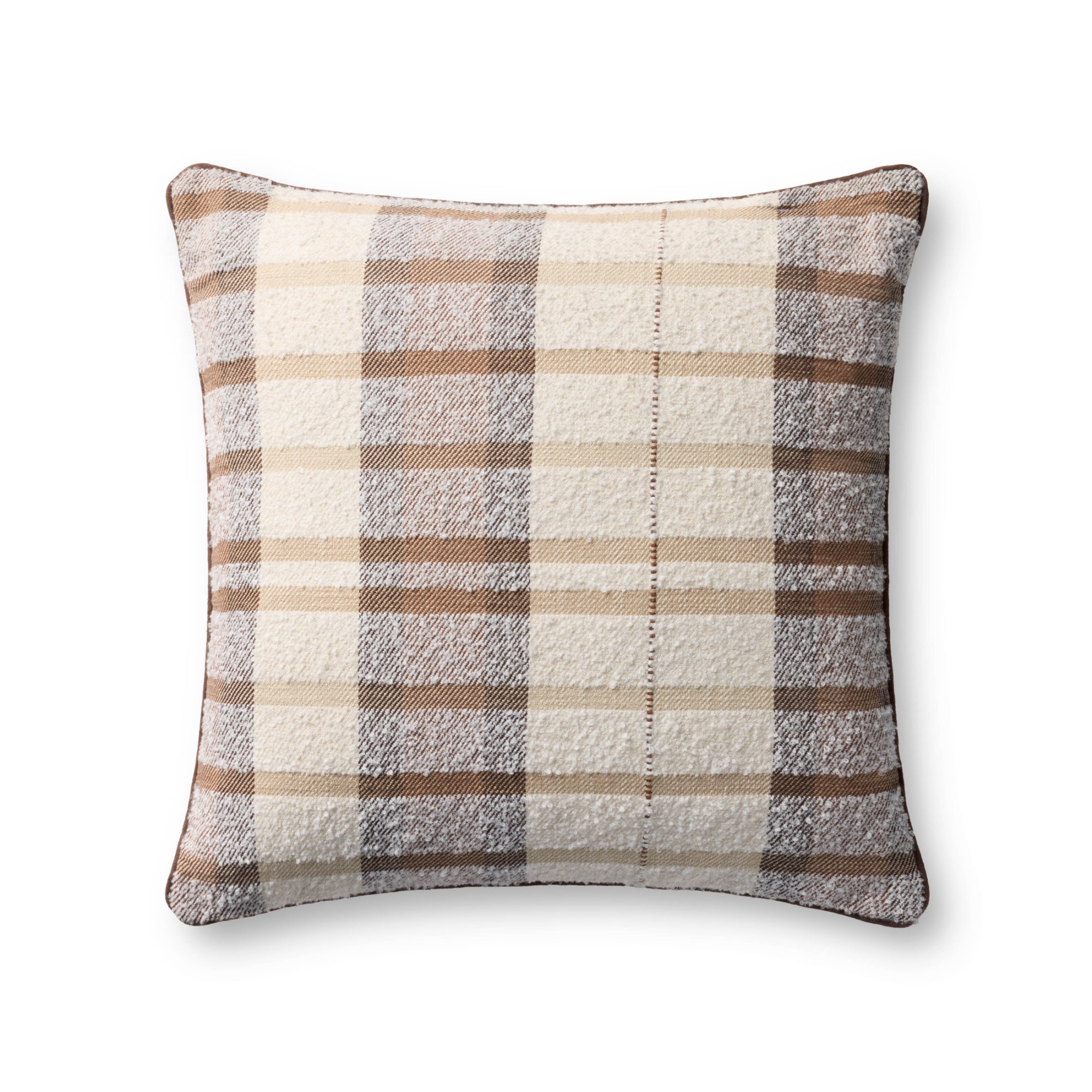 Loloi Brown/Multi 20'' x 20'' Cover with Down Pillow