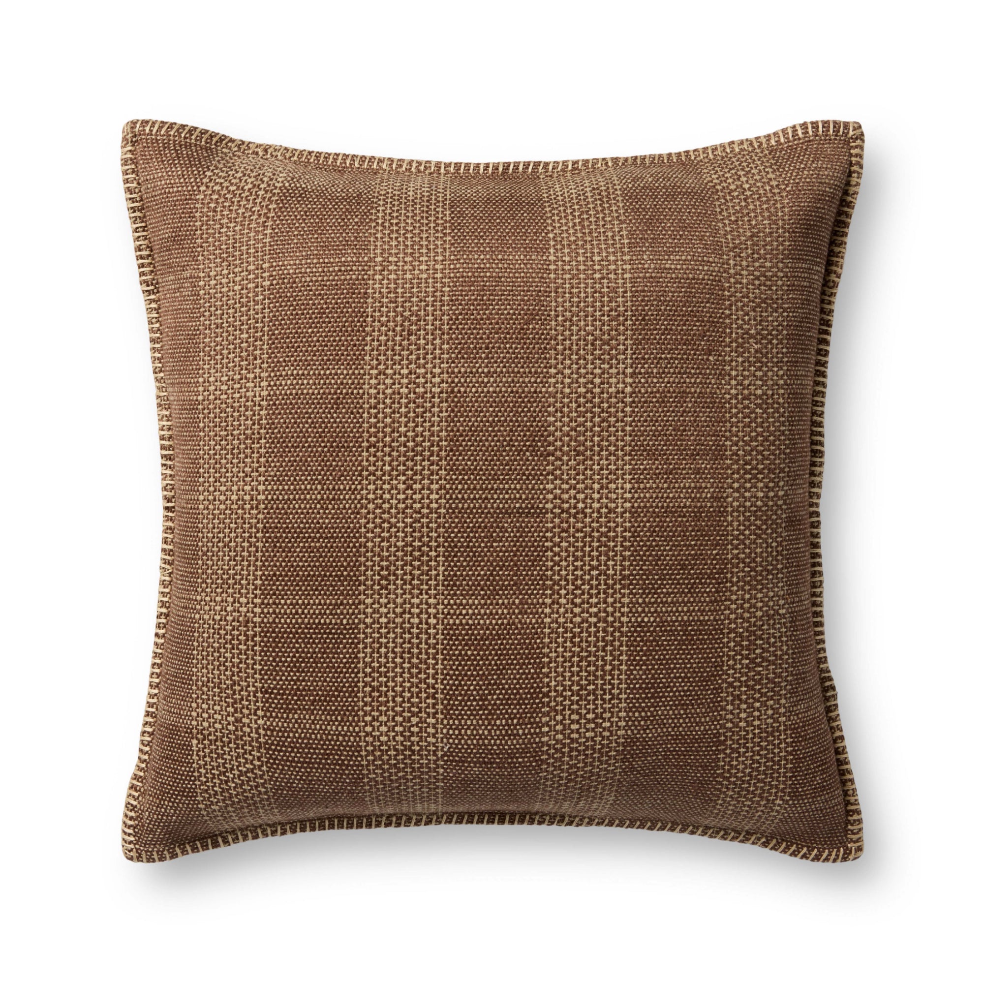Loloi PLL0132 Brown/Tan 20'' x 20'' Cover Only Pillow