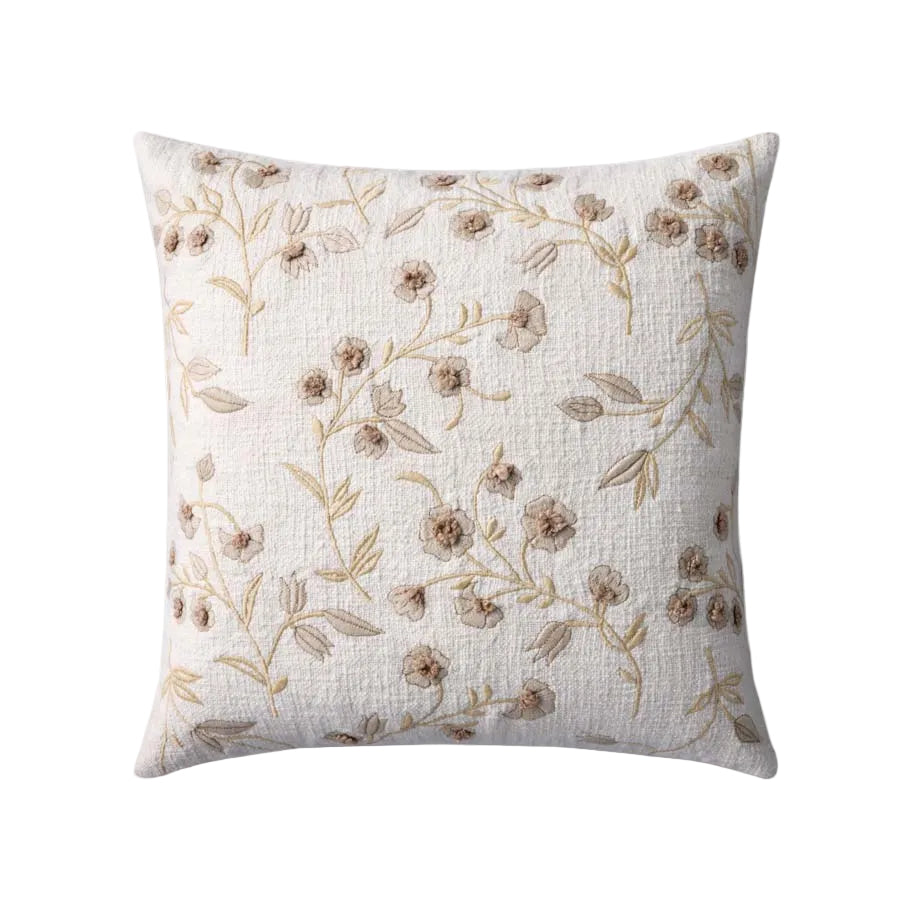 Loloi PLL0140 Natural 18'' x 18'' Cover with Down Pillow