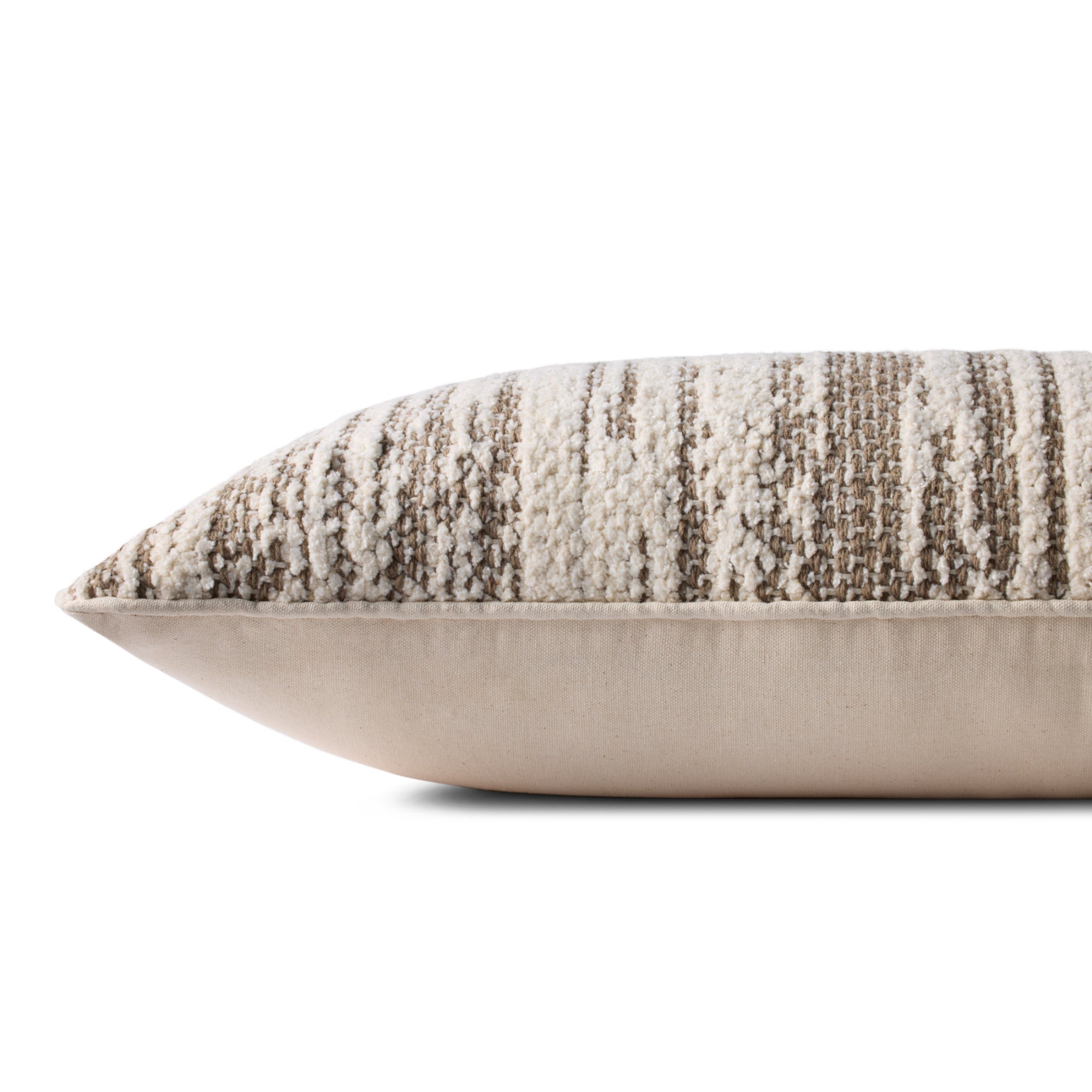 Loloi PLL0141 Dark Taupe/Ivory Cover Only Pillow