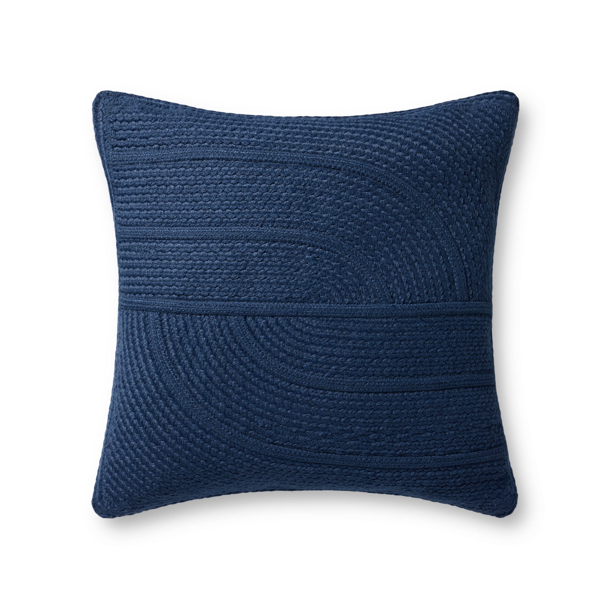 Loloi PLL0168 Blue 20'' x 20'' Cover with Poly Pillow