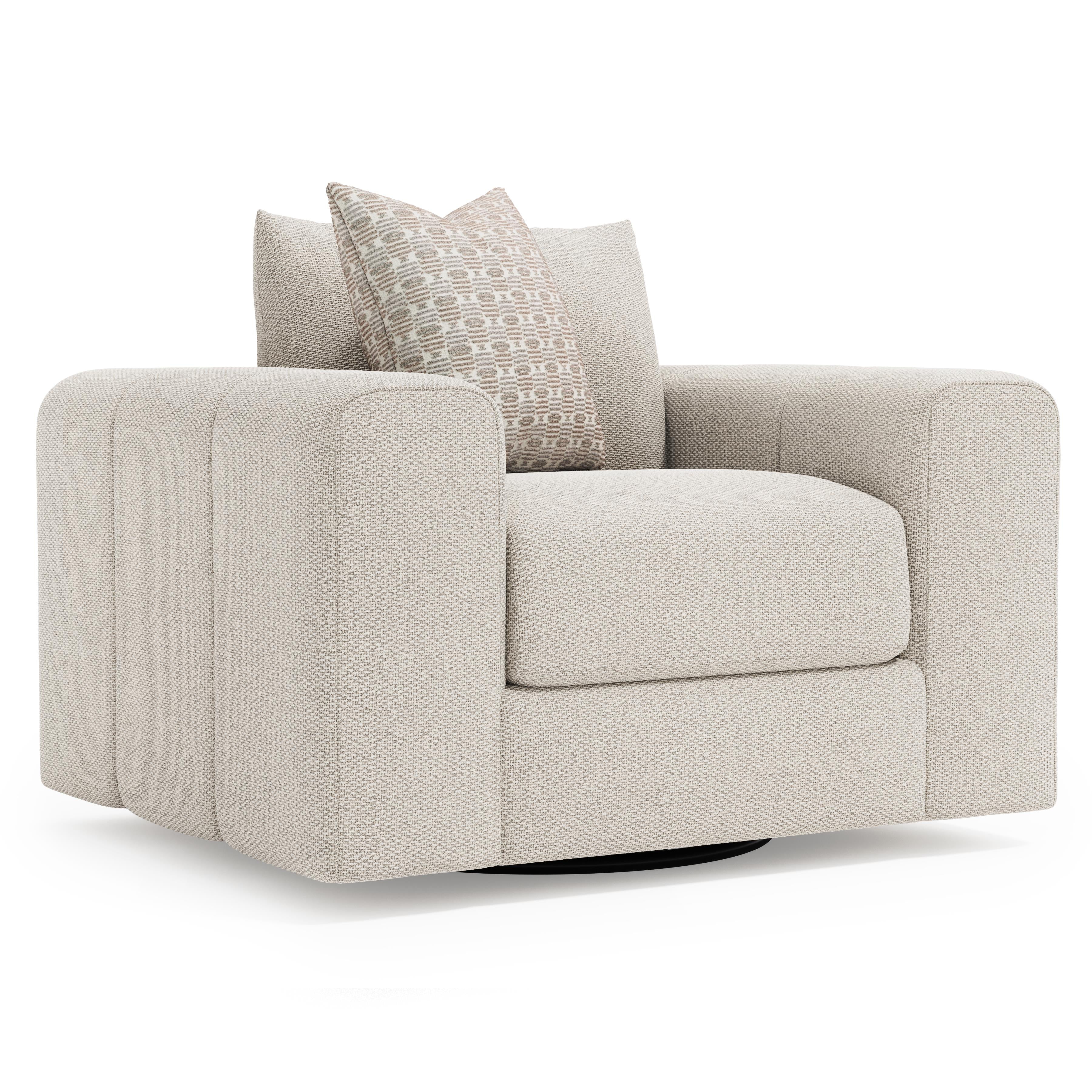 Vista Fabric Swivel Chair by Bernhardt