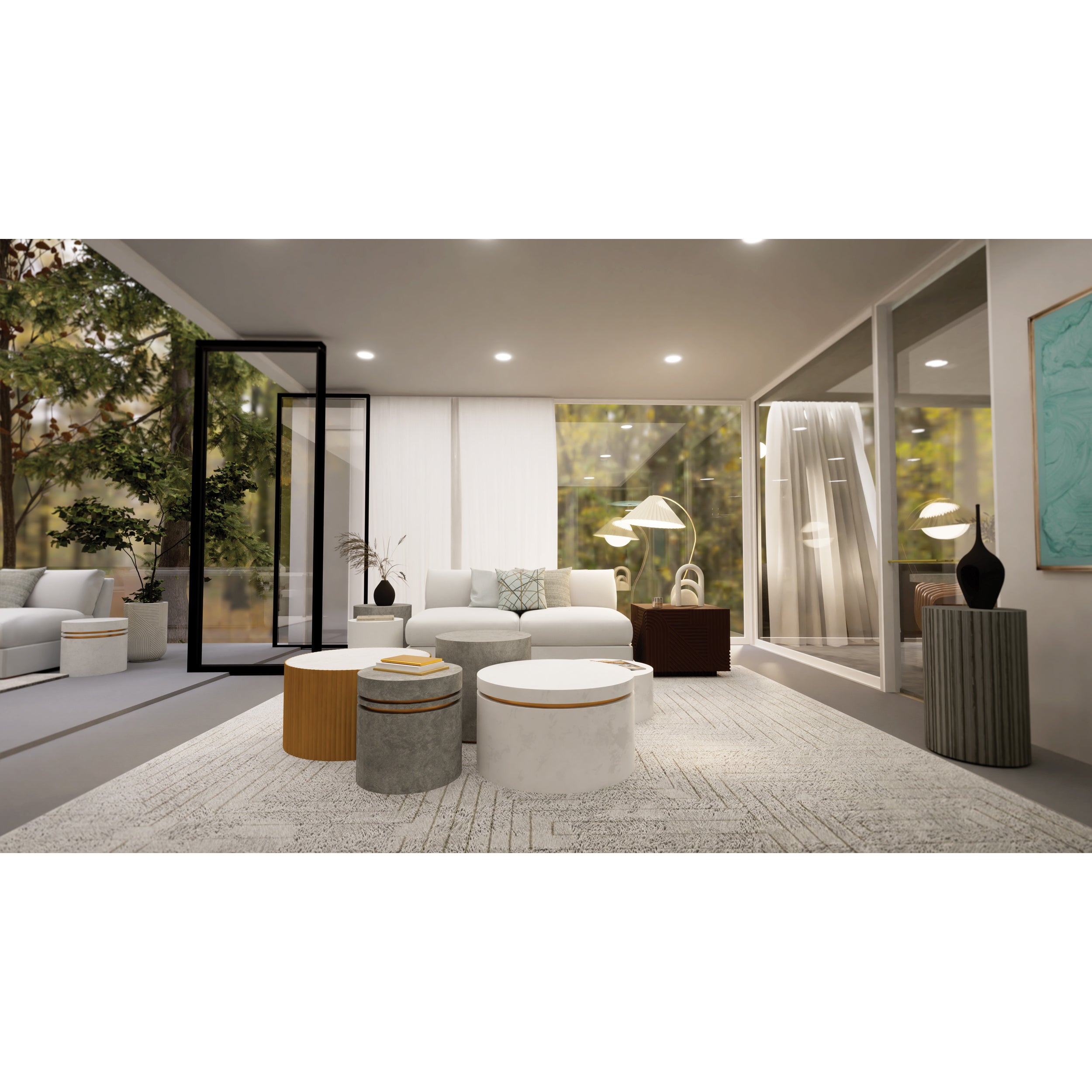 Santori Double Ring Accent Table