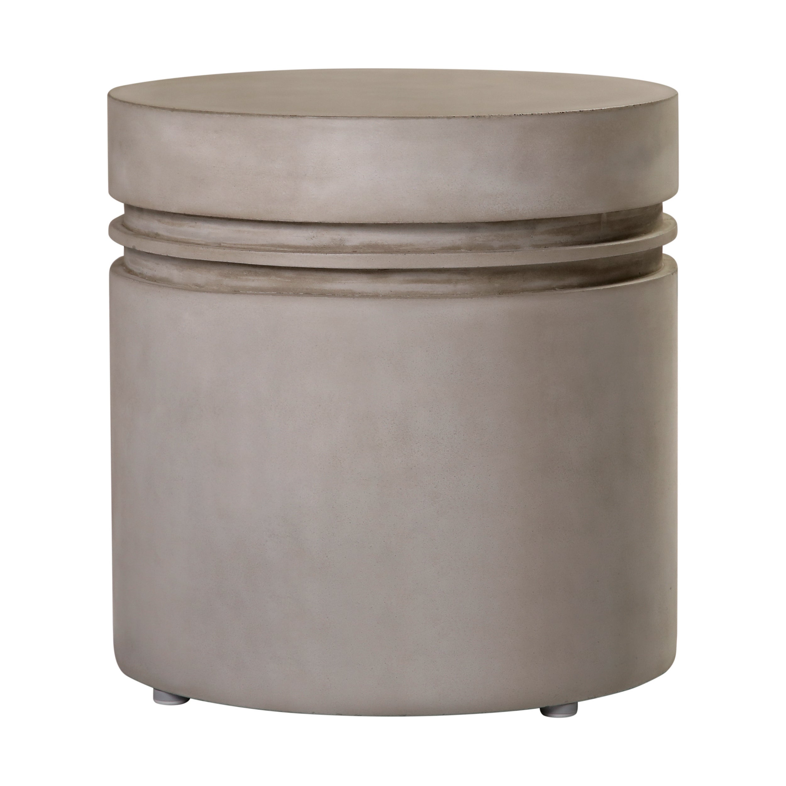 Santori Double Ring Accent Table with Gold Ring