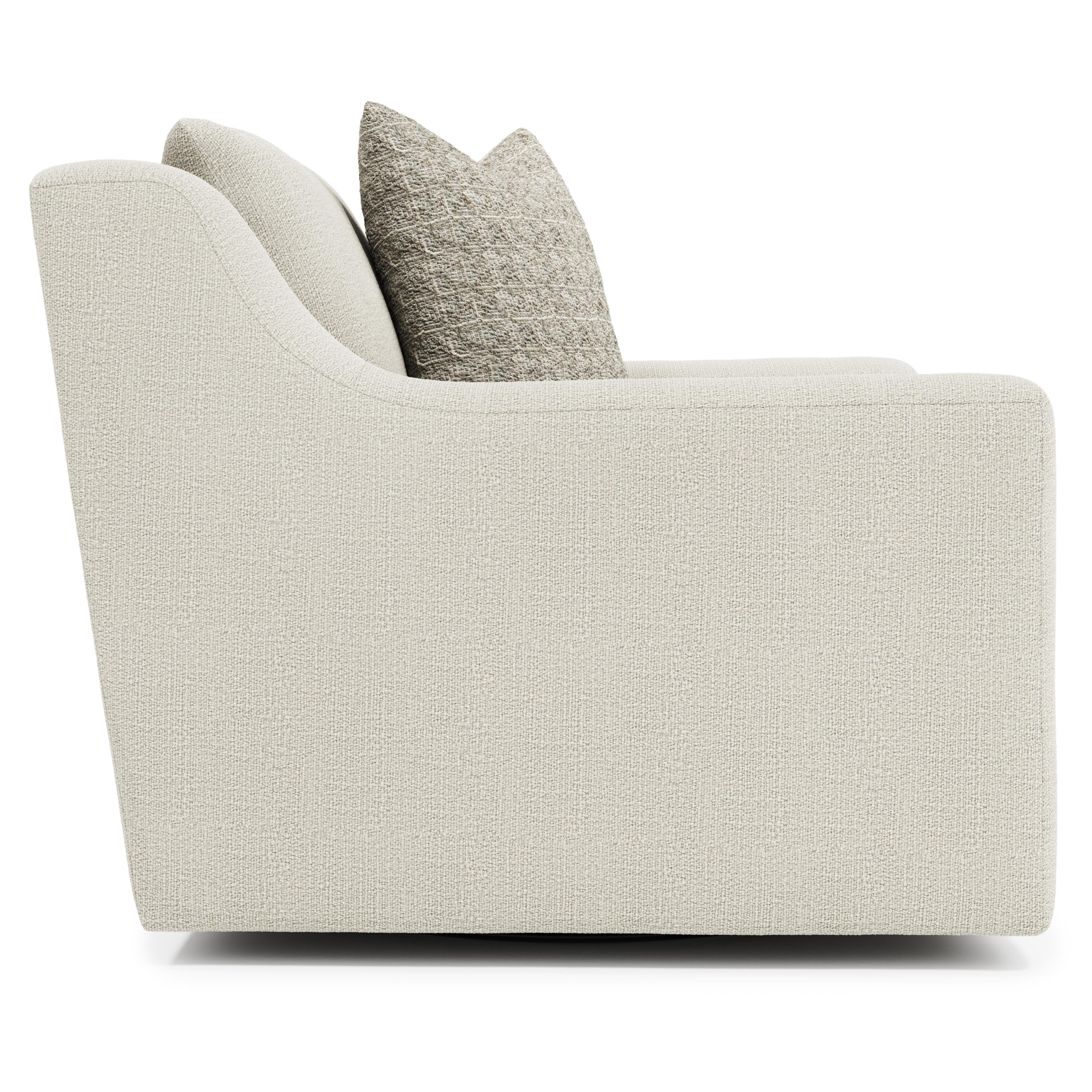 Gabi Boucle Fabric Swivel Chair by Bernhardt